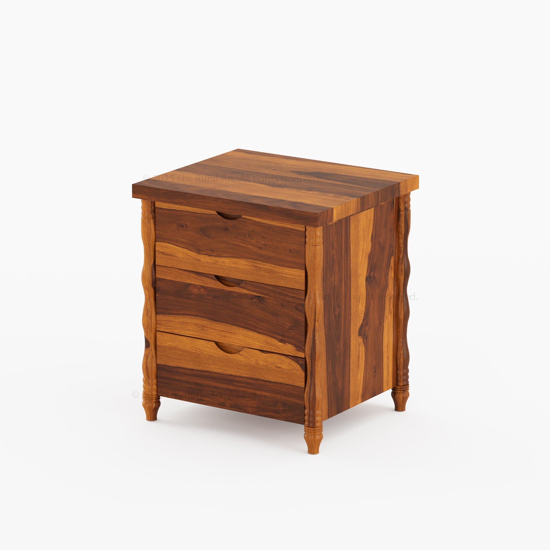 Jasper Handcrafted Solid Wood Bedroom Set with Turned Legs & Sculpted Profiles