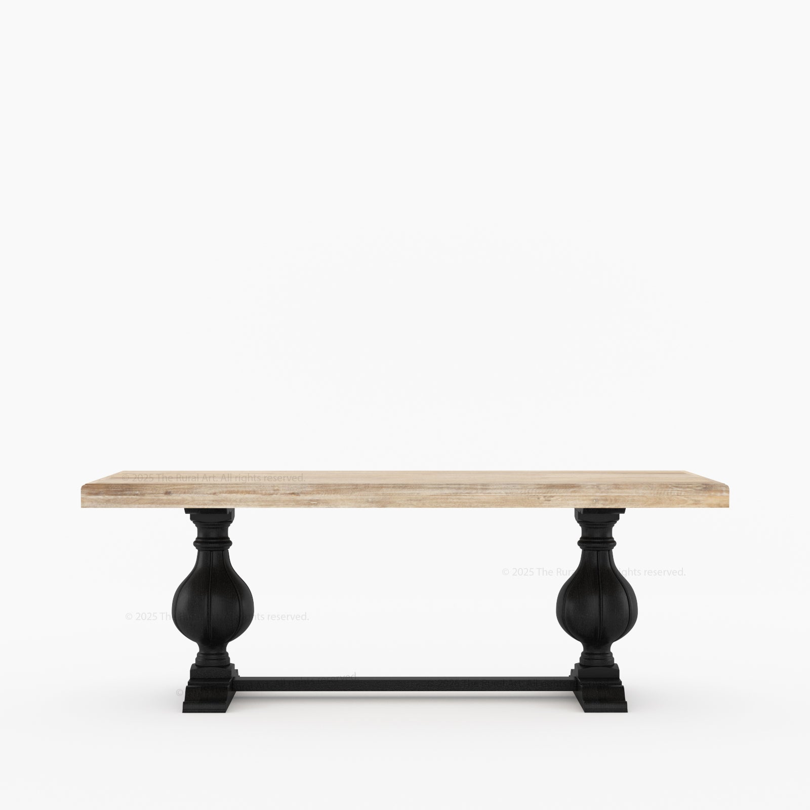 Manhattan Dual-Tone Solid Wood Pedestal Dining Table & Chair Set