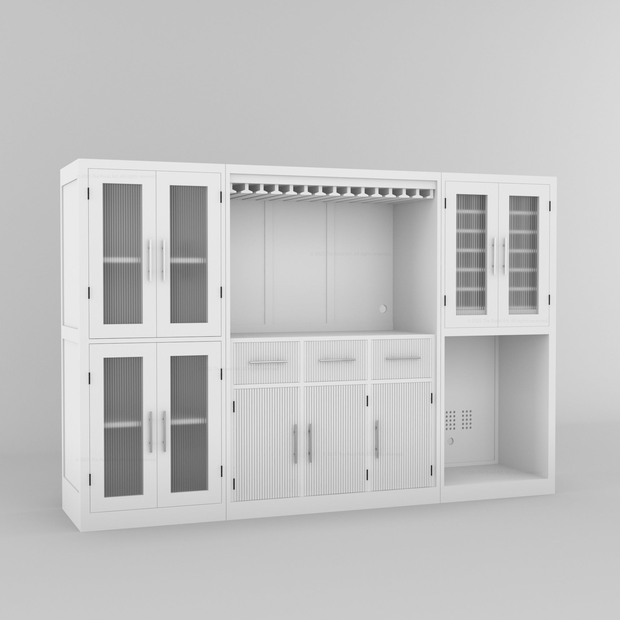 Kentucky Grand Reserve Wine Bar Cabinet with Fridge Space & Coffee Station