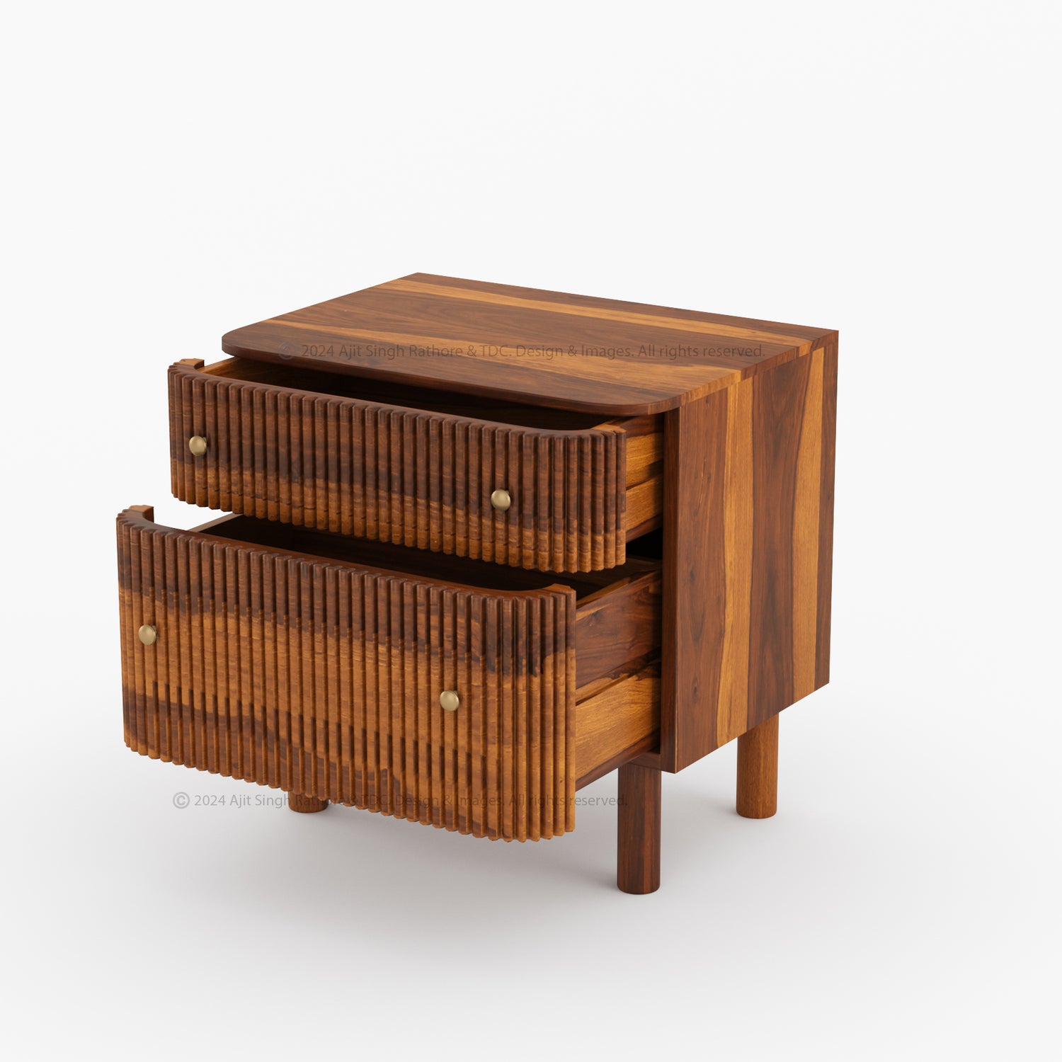 Richmond Solid Wood Contemporary Luxe Nightstand
