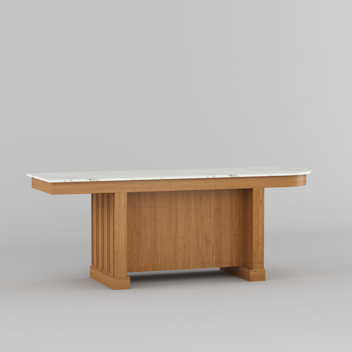 Portland Solid Wood Kitchen Island with Marble Countertop and Optional Stool Set