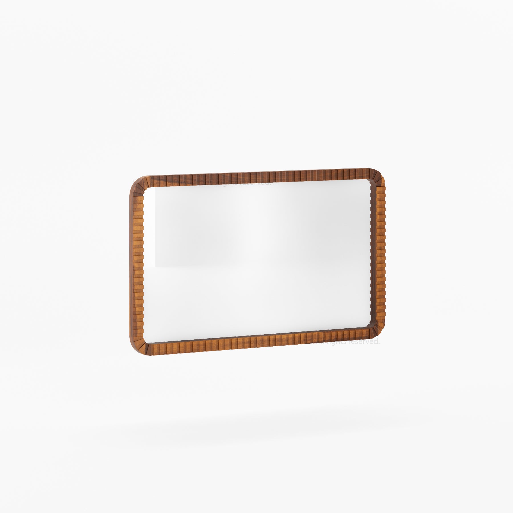 Lewes Fluted Wood Mirror | Framed Wall Mirror in Solid Wood