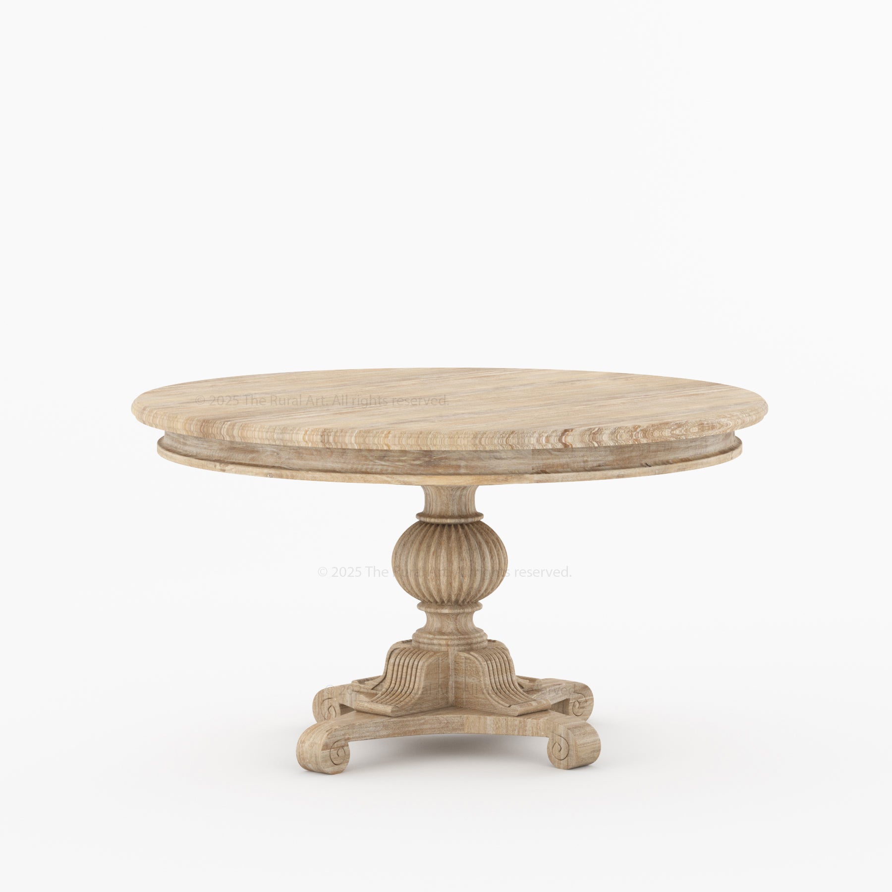Phoenix Solid Wood Round Pedestal Dining Table