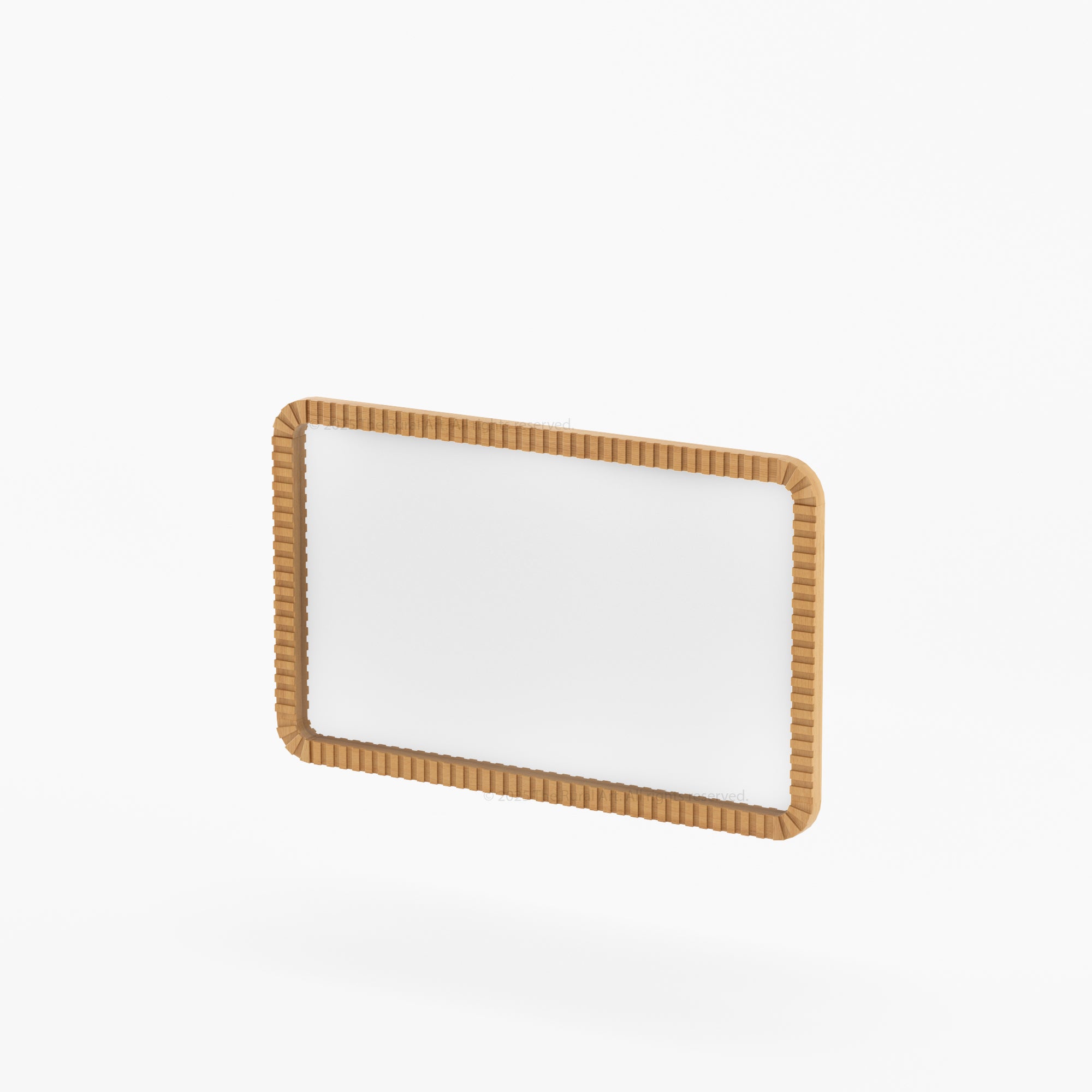 Lewes Fluted Wood Mirror | Framed Wall Mirror in Solid Wood