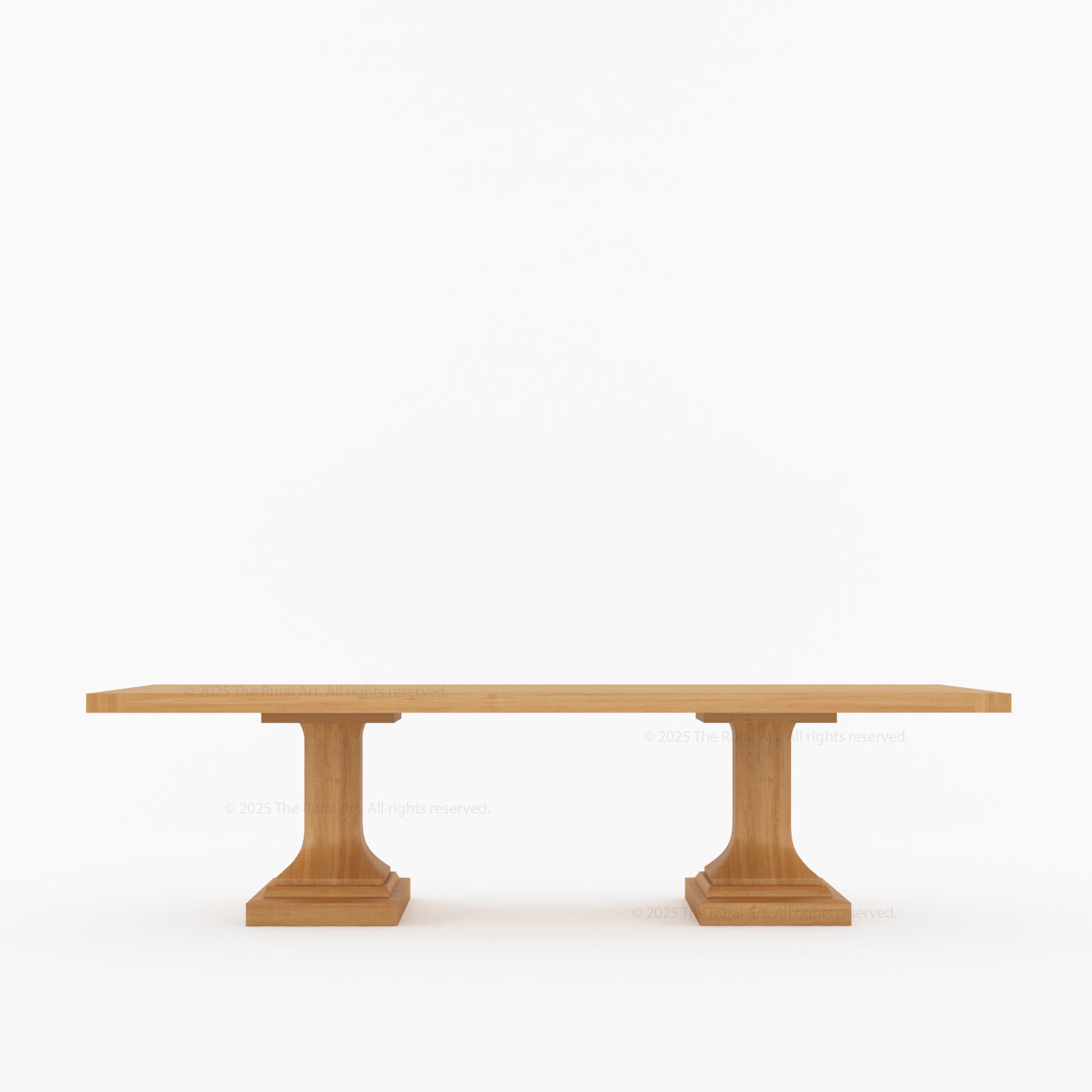 Medina Dining Table Set for 4, 6, 8 and 10 | Solid Wood Pedestal Table & Upholstered Chairs