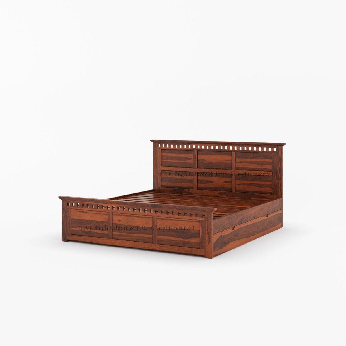 Alameda Solid Wood Storage Platform Bed with Drawers