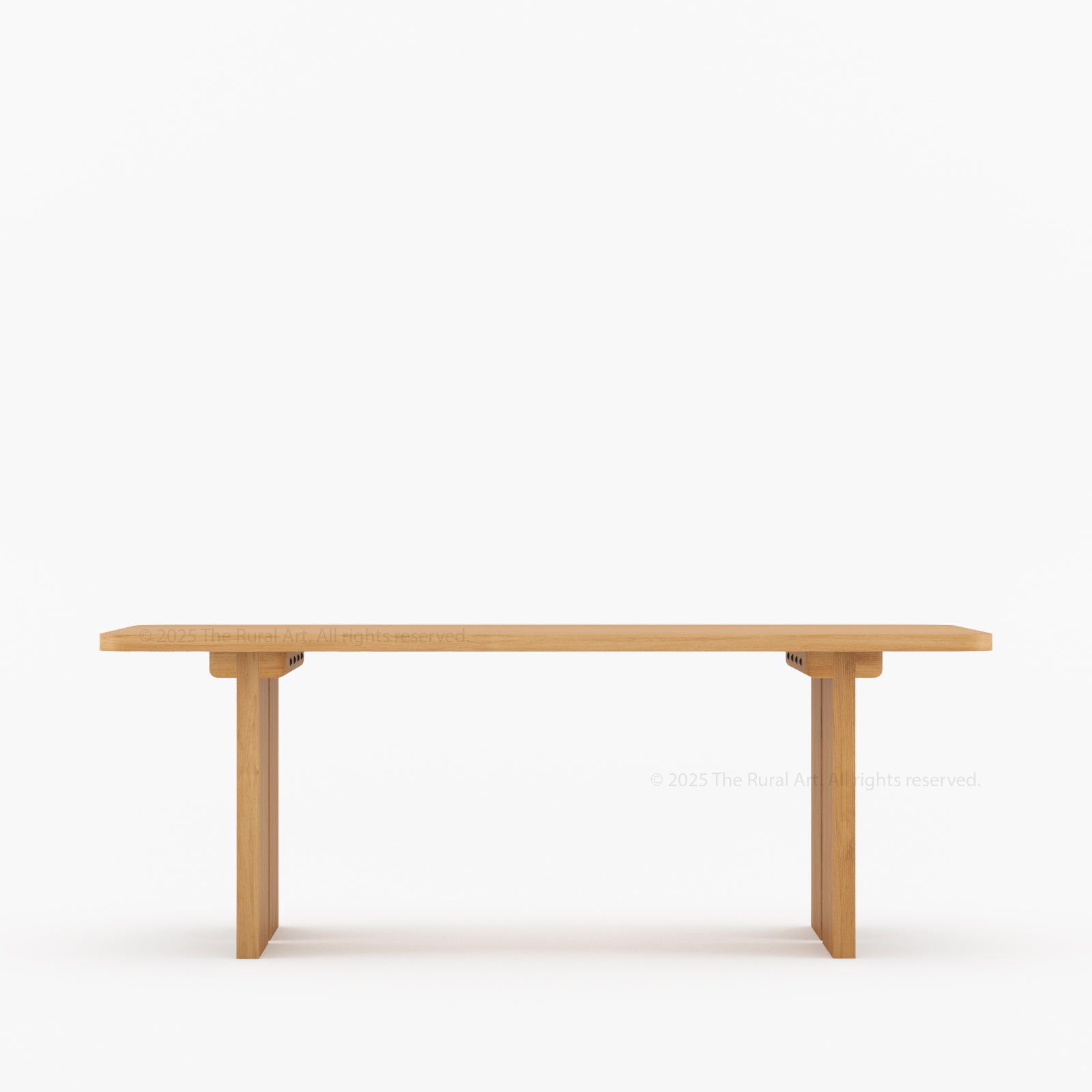 Fontana Solid Wood Modern Rectangle Dining Table Scandinavian Style