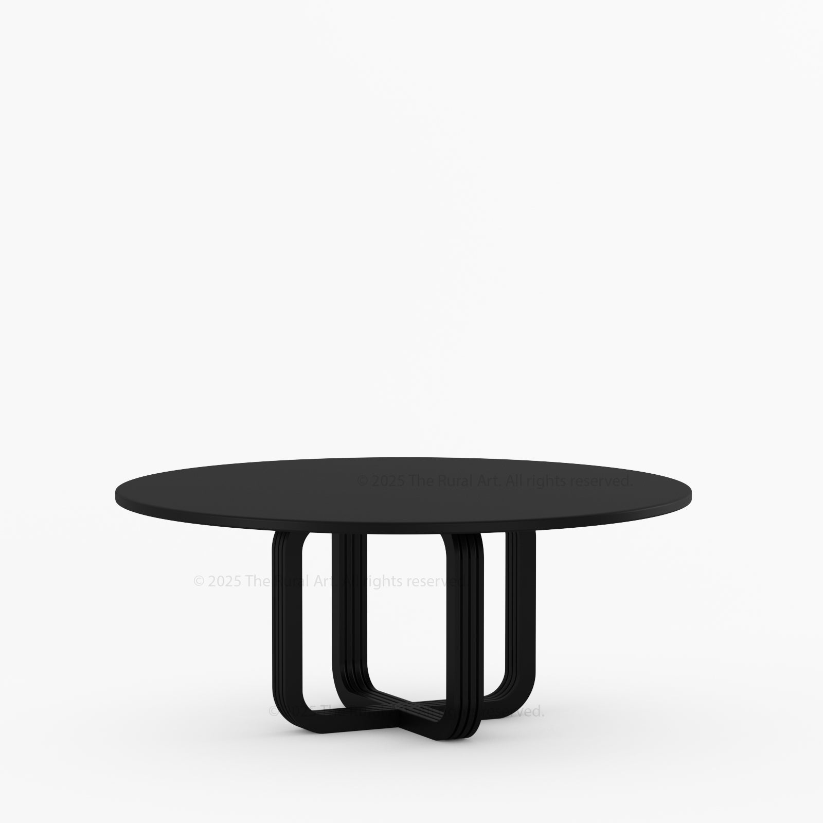 Marysville Pedestal Dining Table with Sculptural Curved-Leg Base