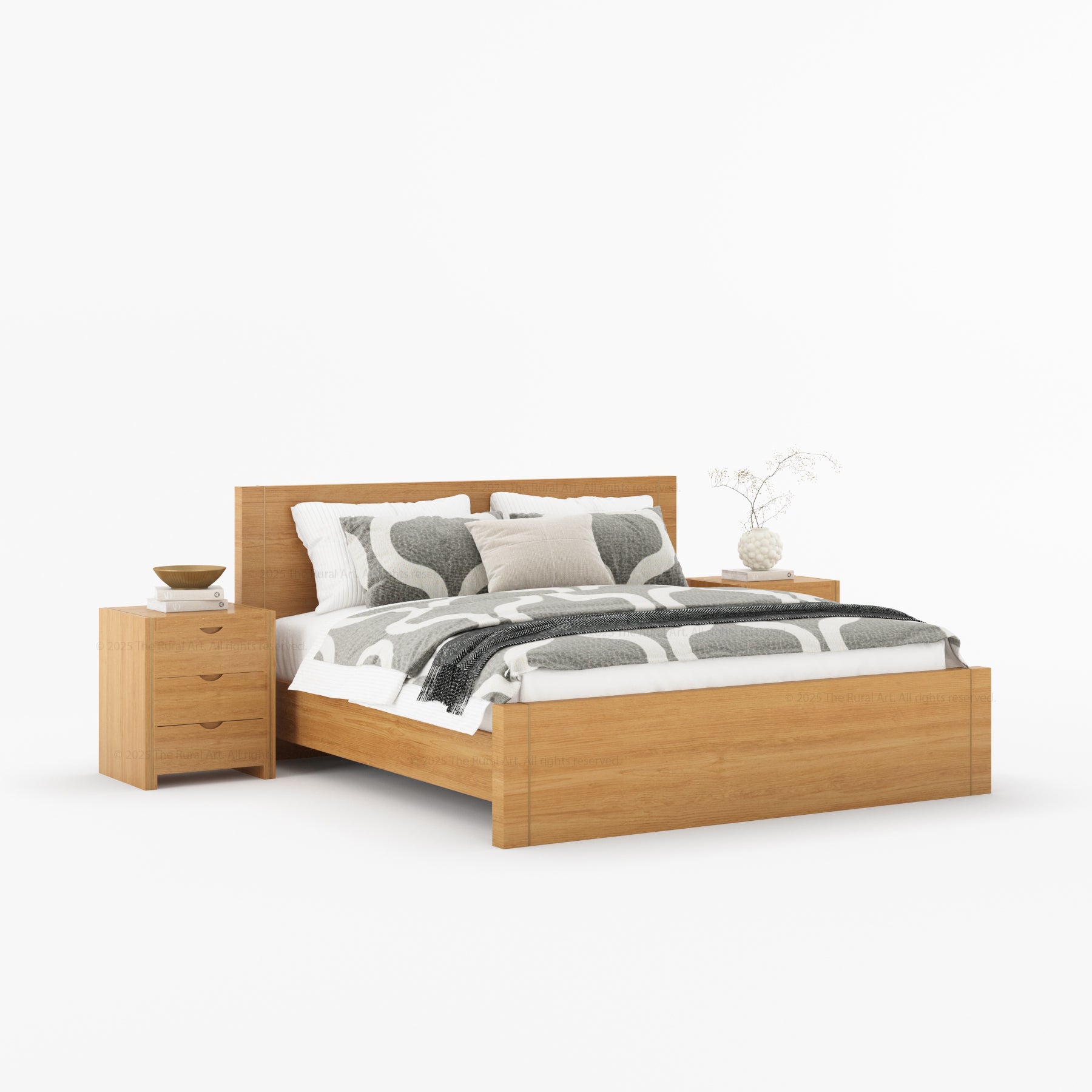 Branson Solid Wood Bedroom Collection with Brass Inlay Detailing