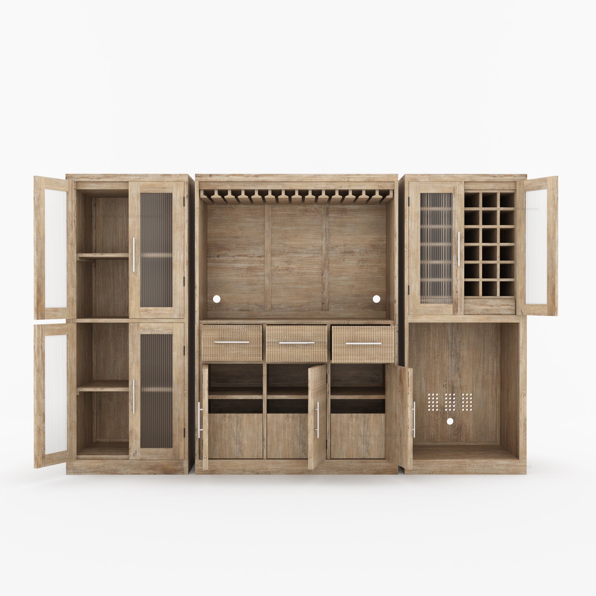 Kentucky Grand Reserve Wine Bar Cabinet with Fridge Space & Coffee Station