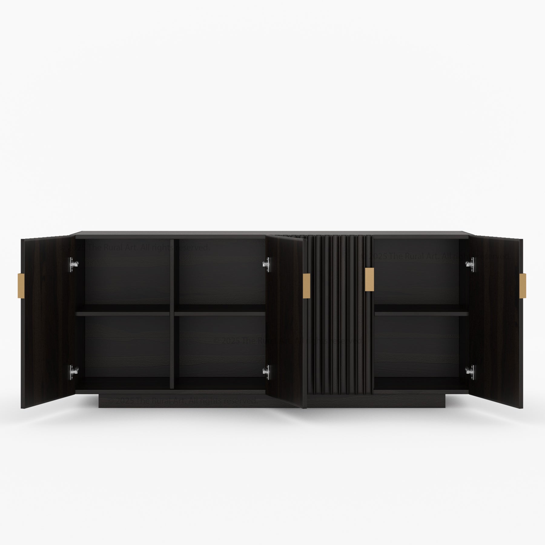 Montecito Four Door Fluted Sideboard Made in Solid Wood