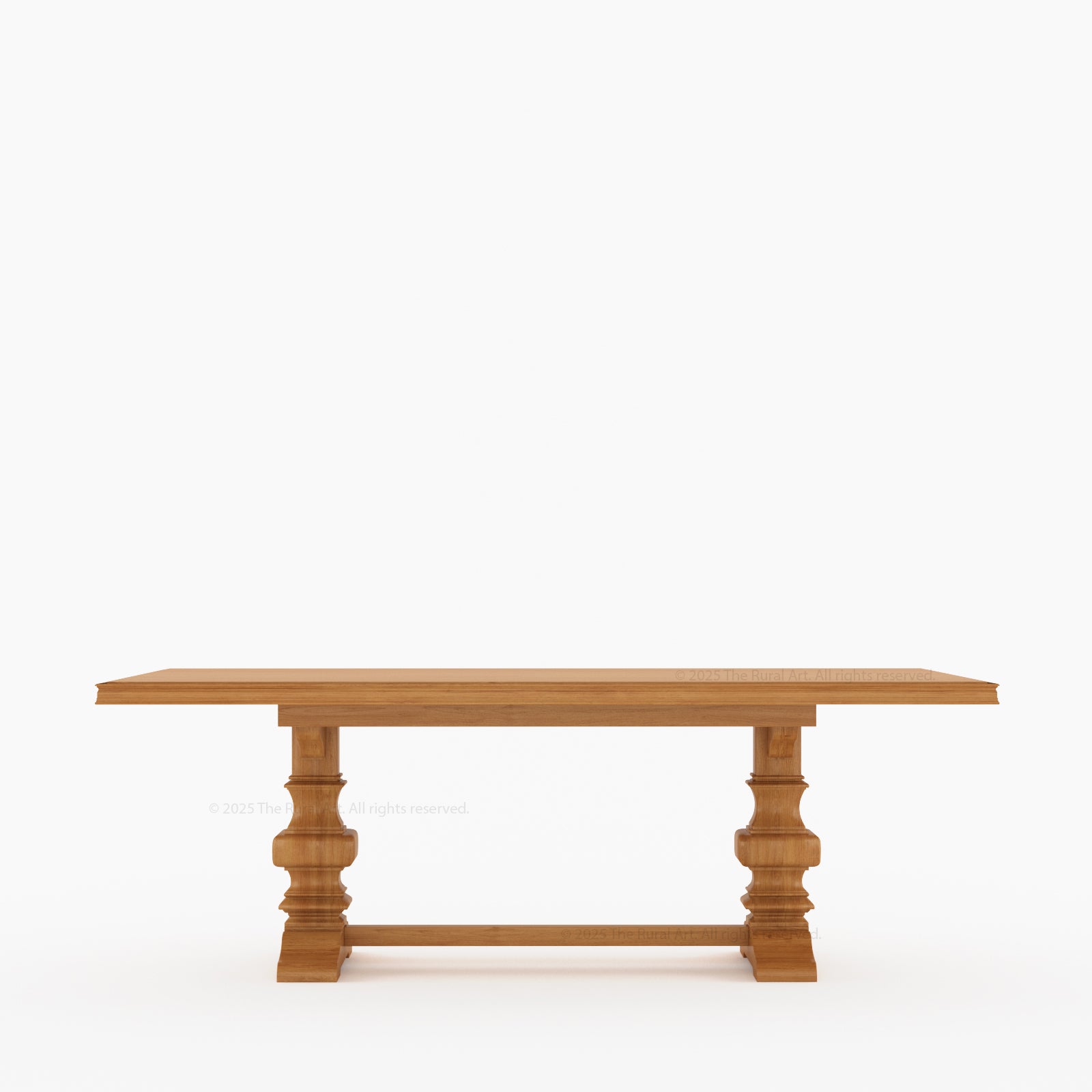 Goldfield Trestle Pedestal Solid Wood Dining Table