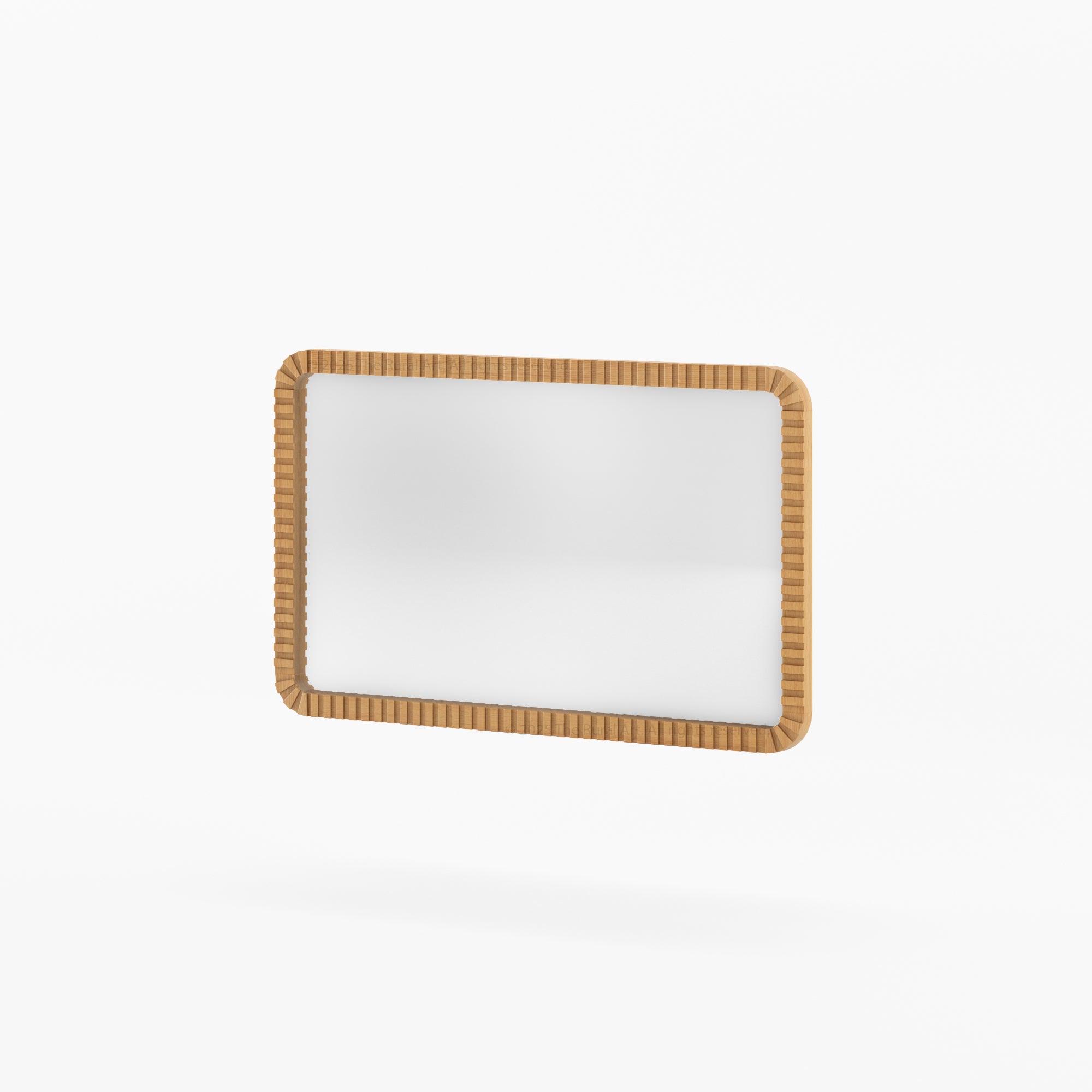 Lewes Fluted Wood Mirror | Framed Wall Mirror in Solid Wood