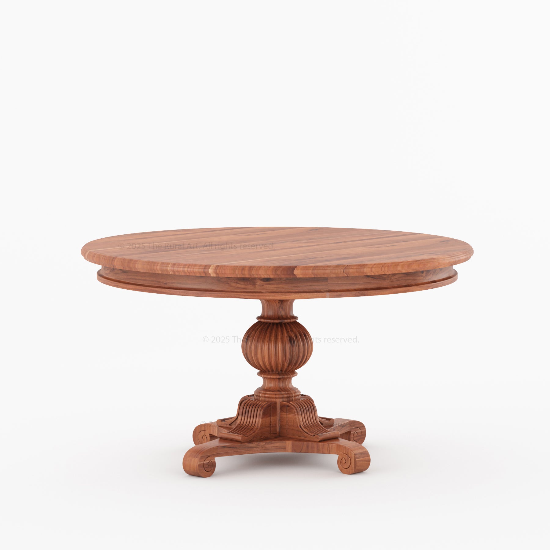 Phoenix Solid Wood Round Pedestal Dining Table
