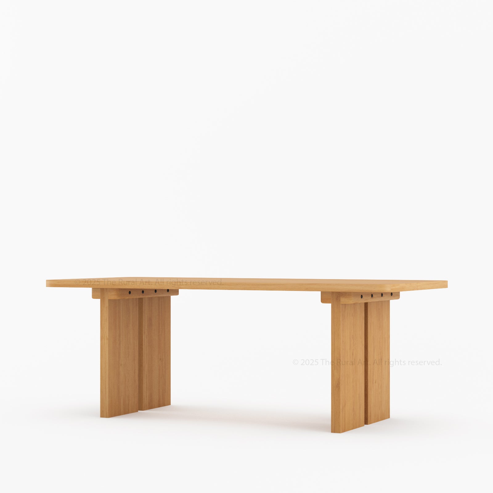 Fontana Solid Wood Modern Rectangle Dining Table Scandinavian Style