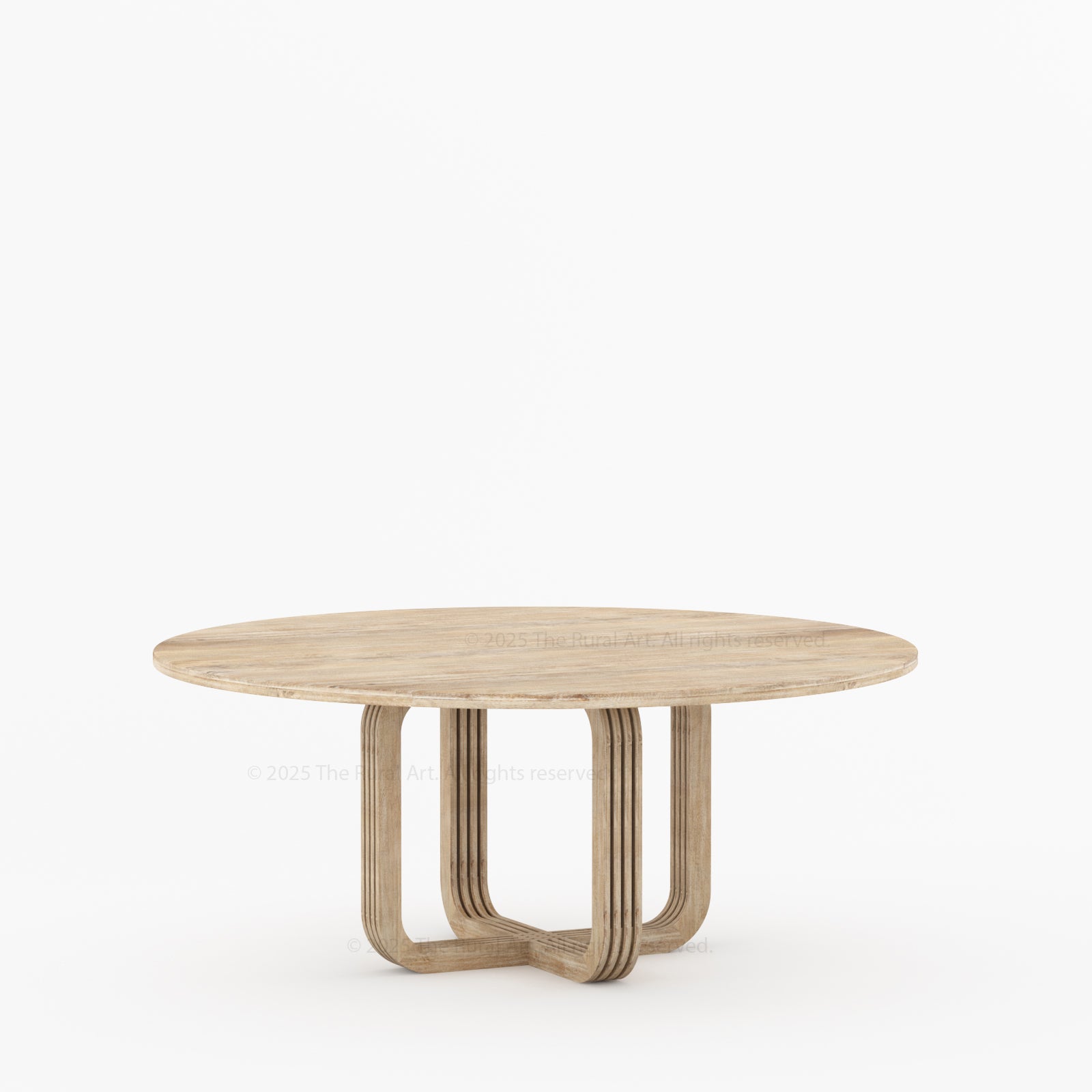 Marysville Pedestal Dining Table with Sculptural Curved-Leg Base