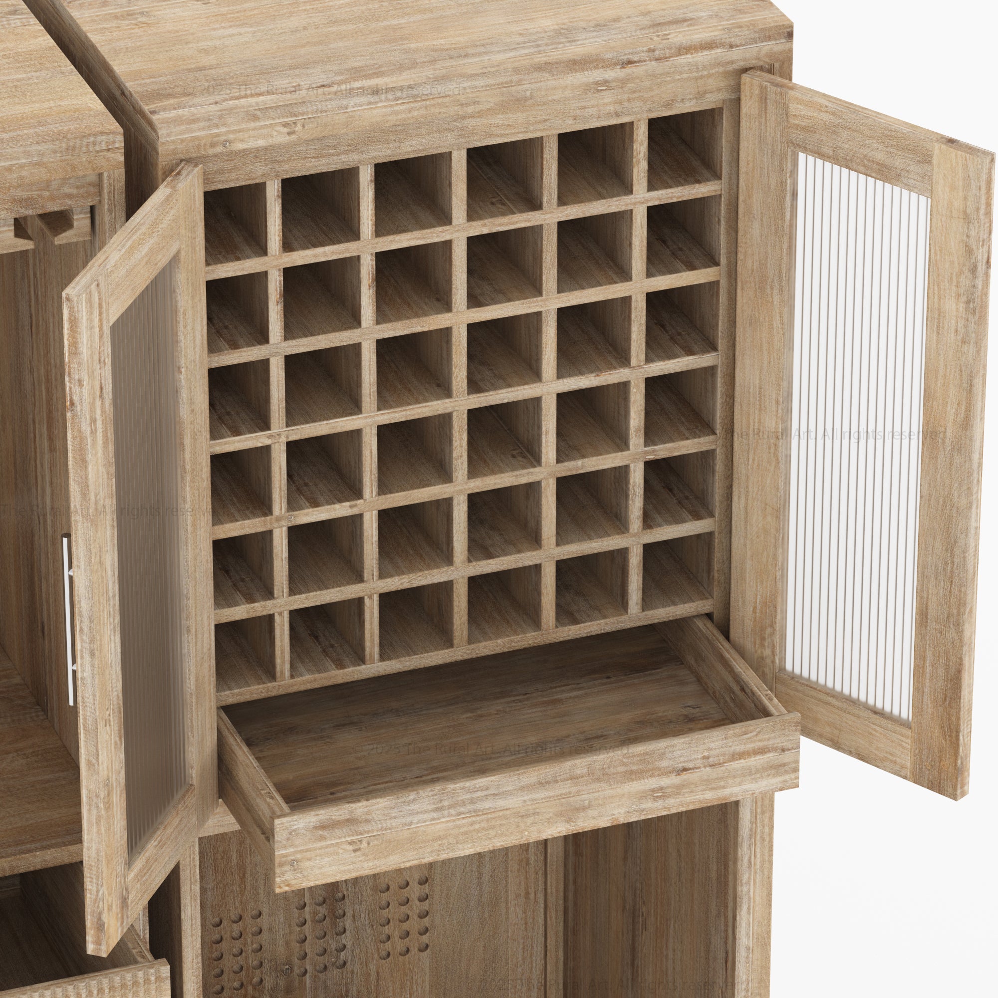 Kentucky Grand Reserve Wine Bar Cabinet with Fridge Space & Coffee Station