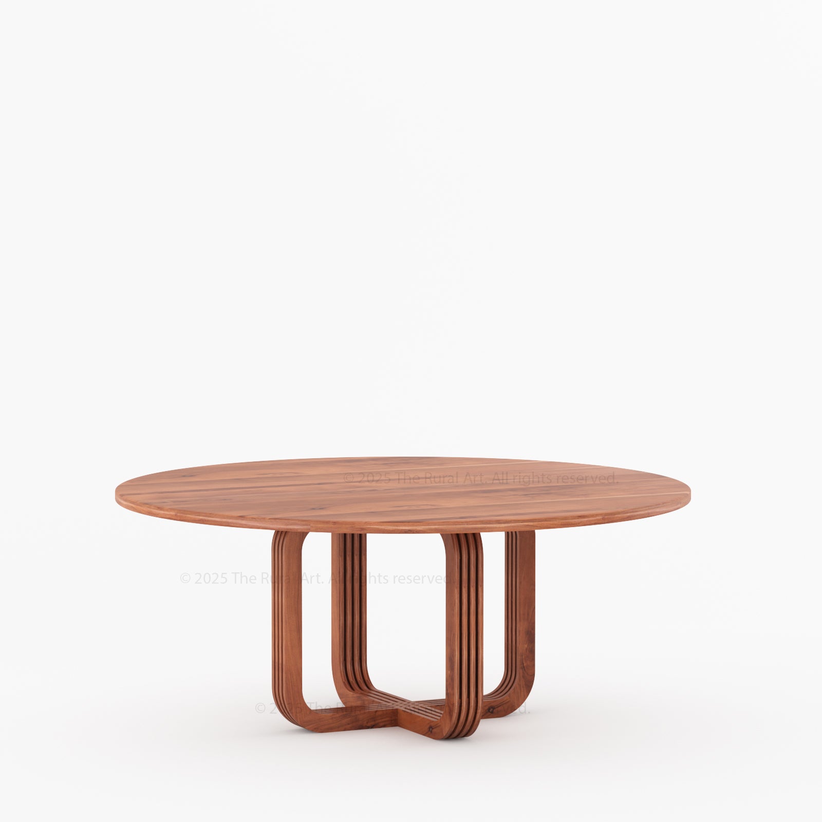 Marysville Pedestal Dining Table with Sculptural Curved-Leg Base