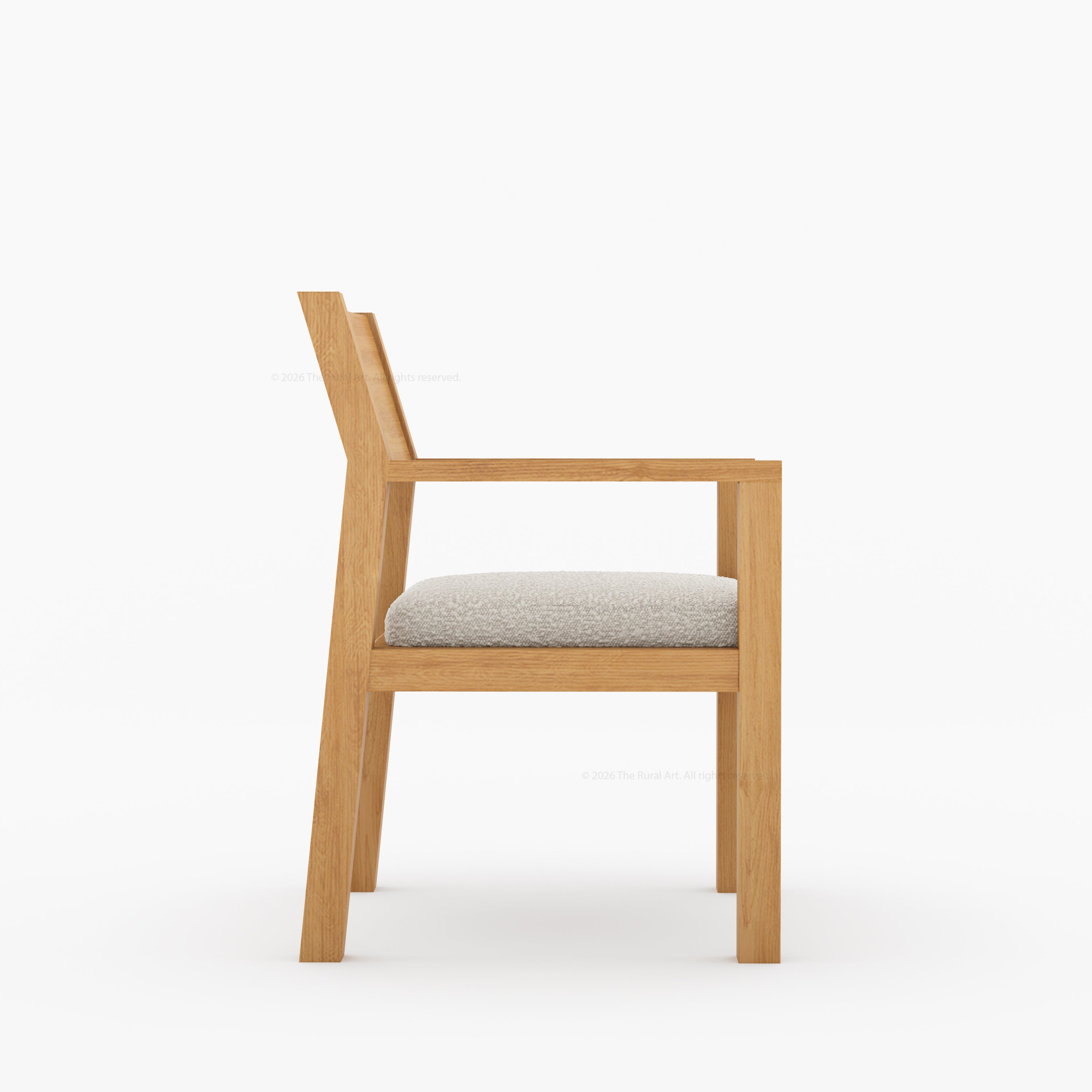 Novato Modern Solid Wood Upholstered Dining Chair