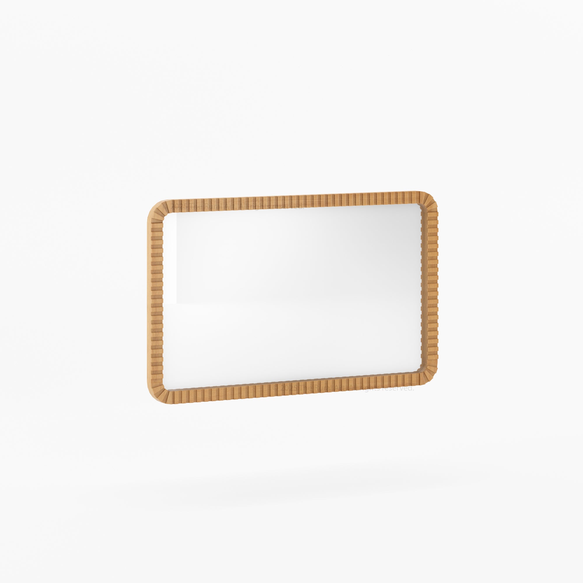 Lewes Fluted Wood Mirror | Framed Wall Mirror in Solid Wood