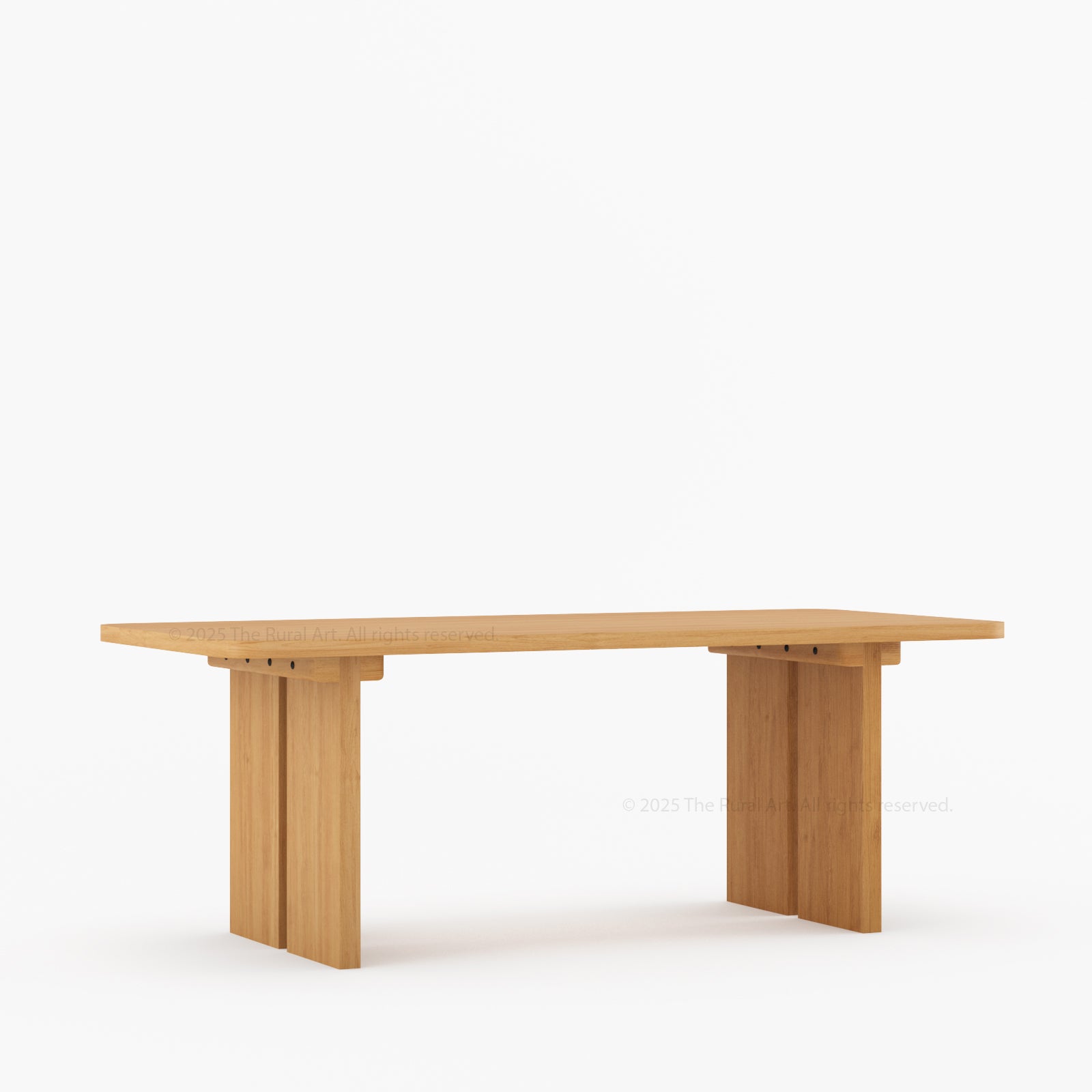 Fontana Solid Wood Modern Rectangle Dining Table Scandinavian Style