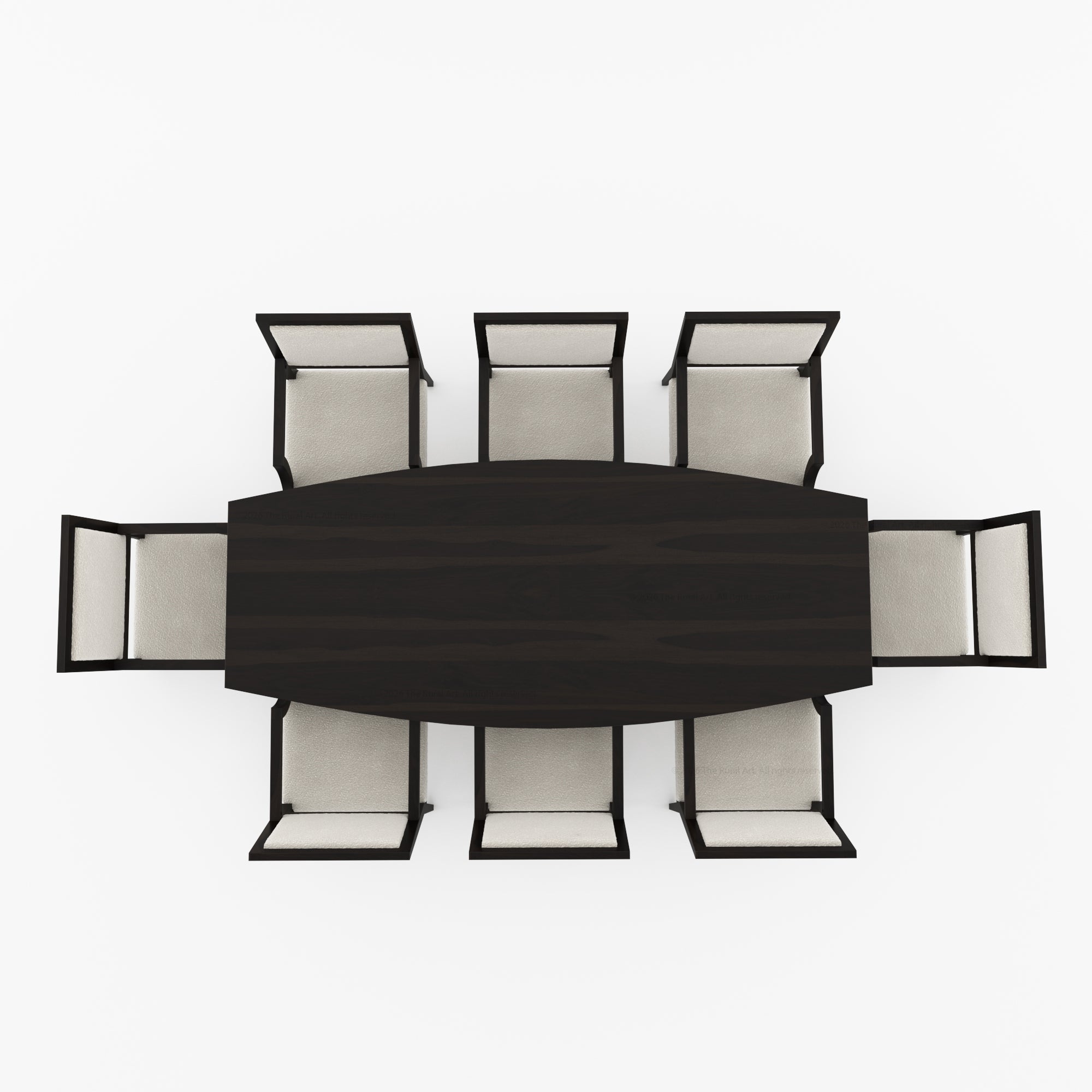 Winslow Sculpted Solid Wood Dining Table with Dual Pedestal Base