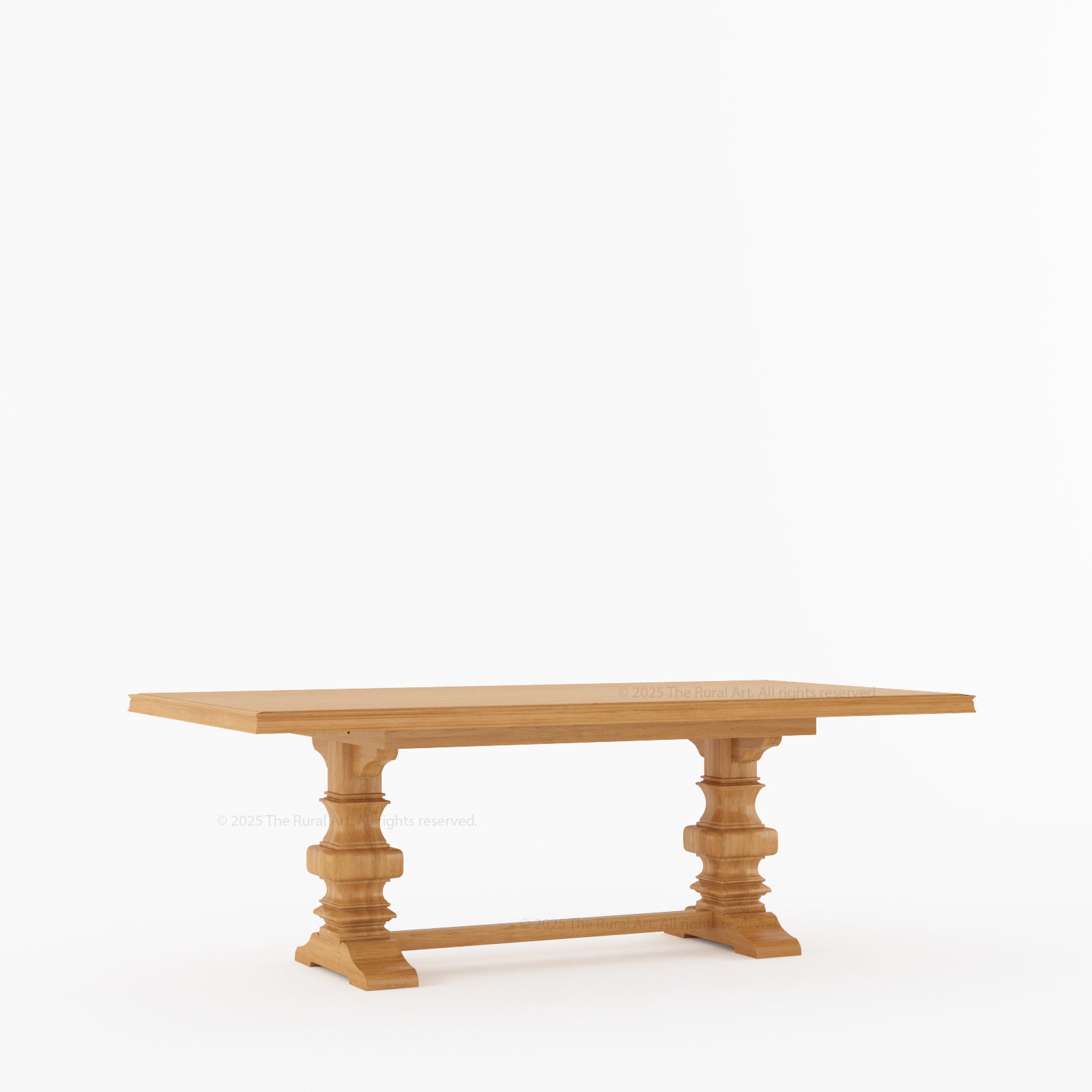 Goldfield Trestle Pedestal Solid Wood Dining Table