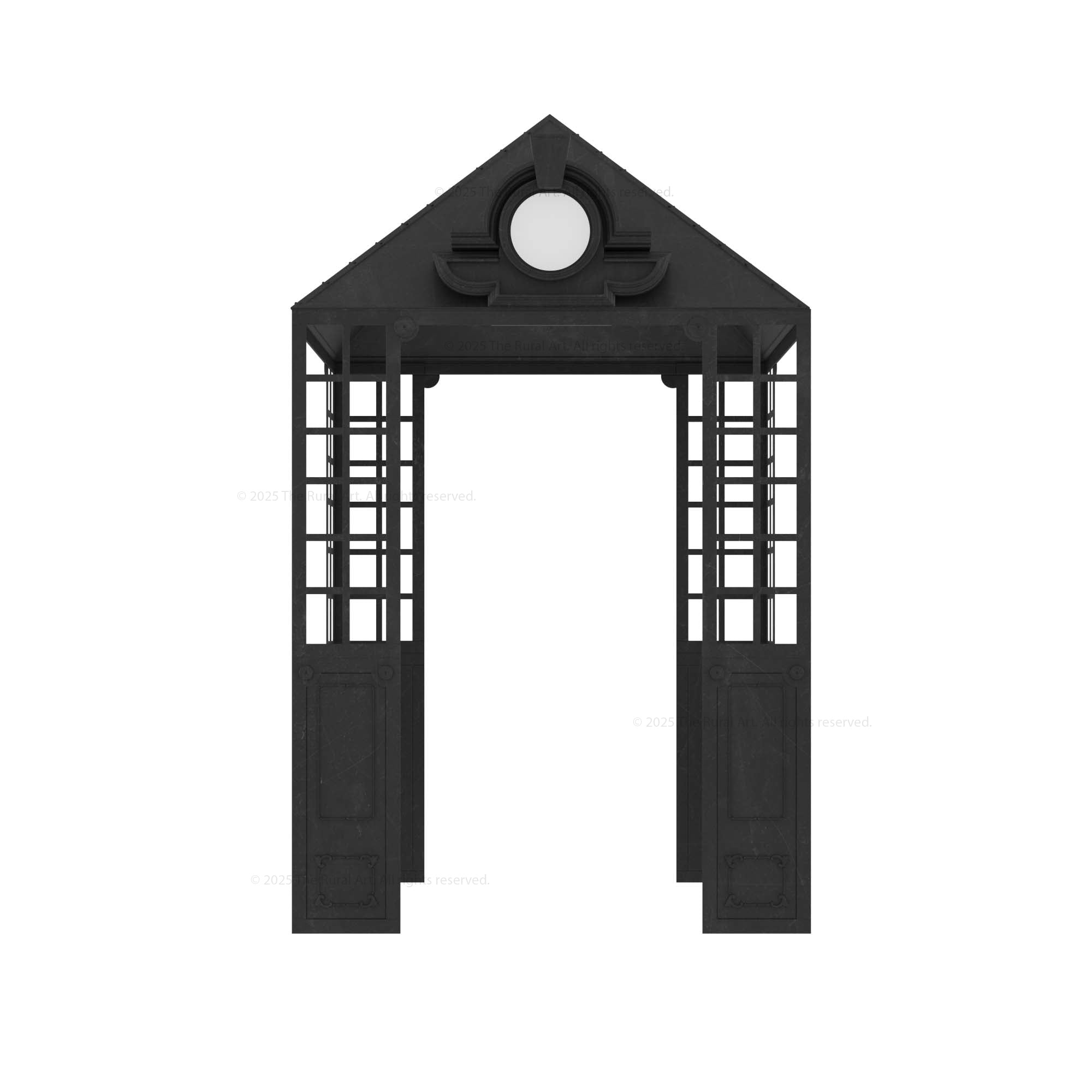 Grand Manor Wrought Iron Gazebo – Architectural Elegance with Pitched Roof