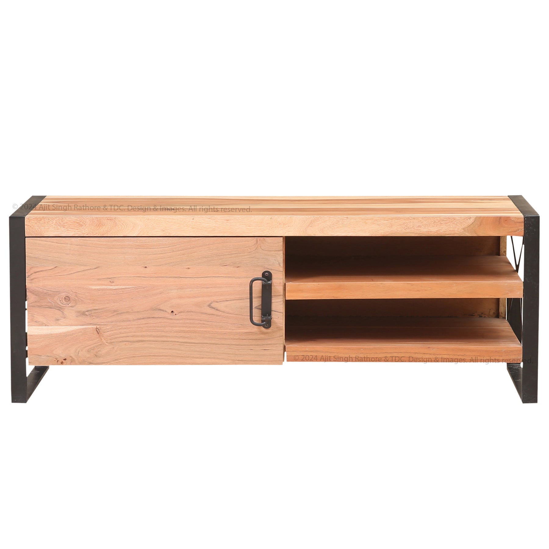 North Ogdensburg - Industrial Solid Wood TV Console