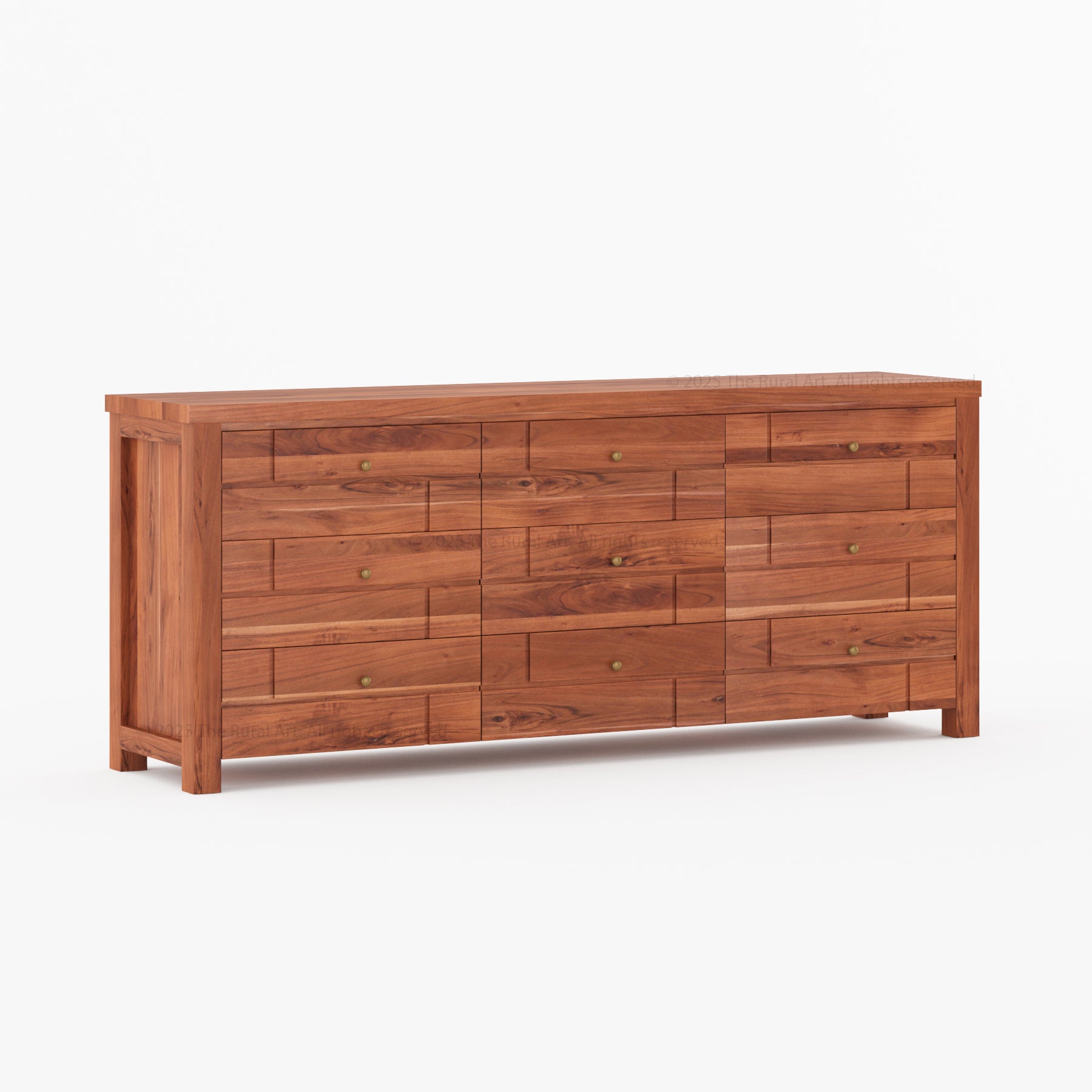 Princeton Solid Wood Dresser with Geometric Detailing