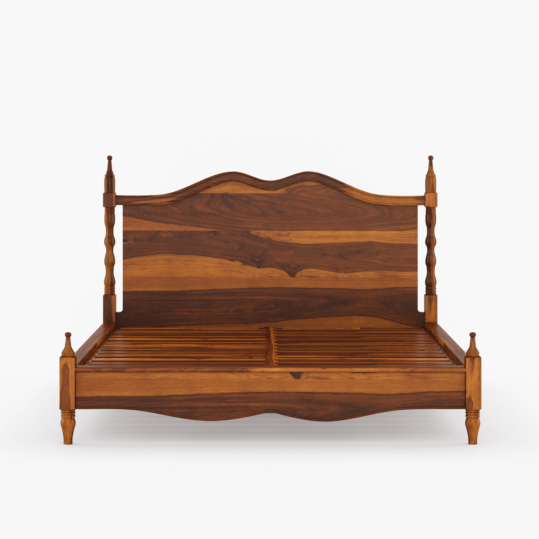 Jasper Handcrafted Solid Wood Bedroom Set with Turned Legs & Sculpted Profiles