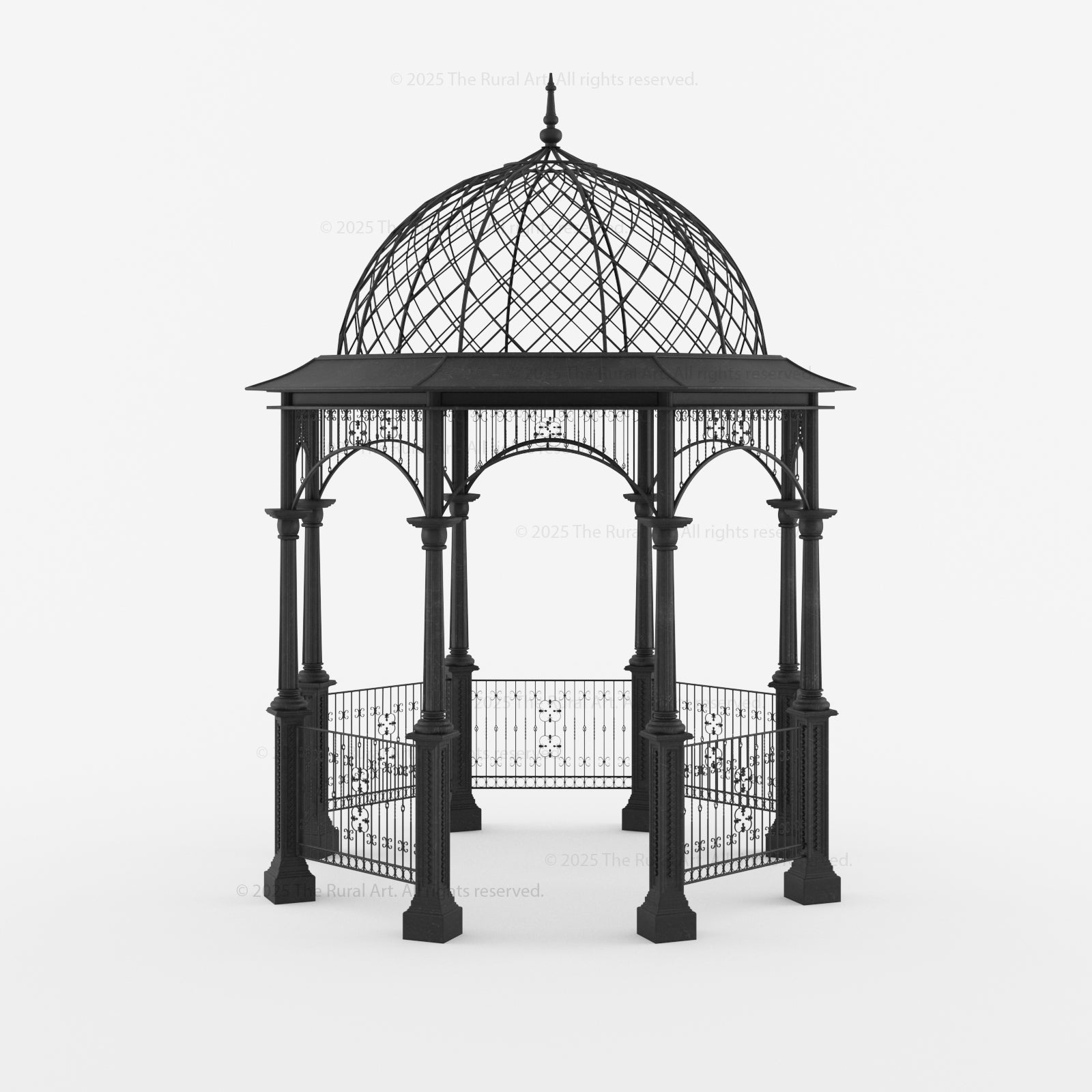 Victorian Wrought Iron Garden Dome Gazebo – Handcrafted Outdoor Elegance