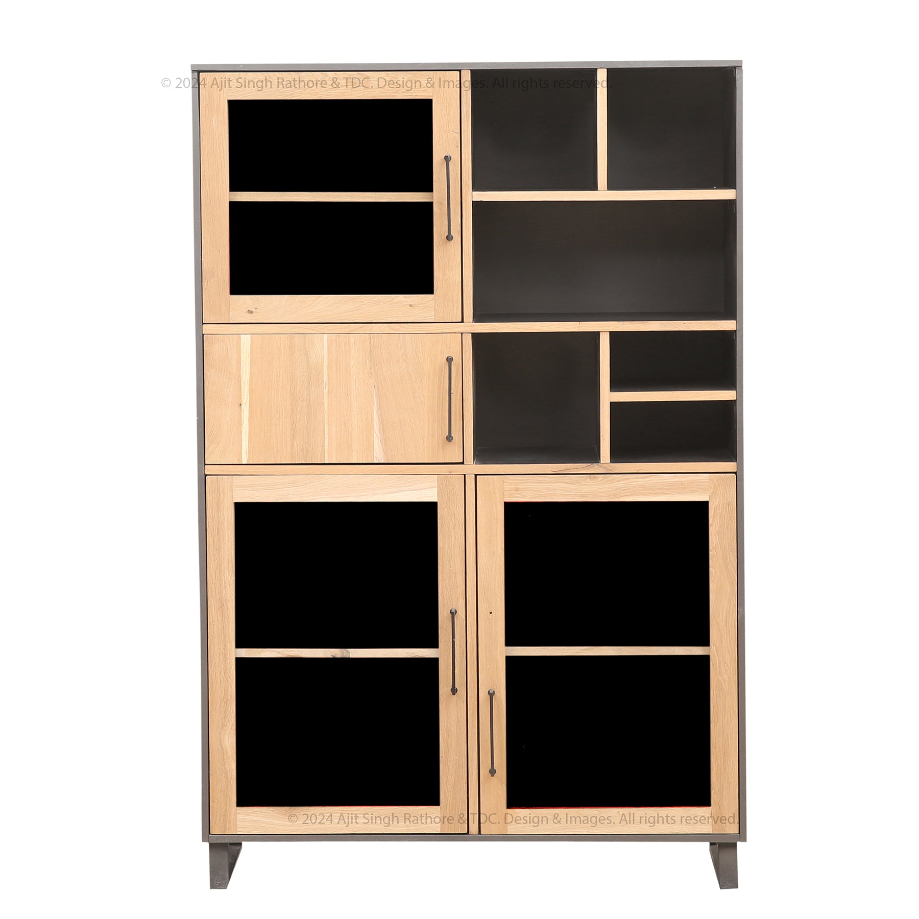 Perth Industrial Modern Rustic Bookshelf & Display Unit