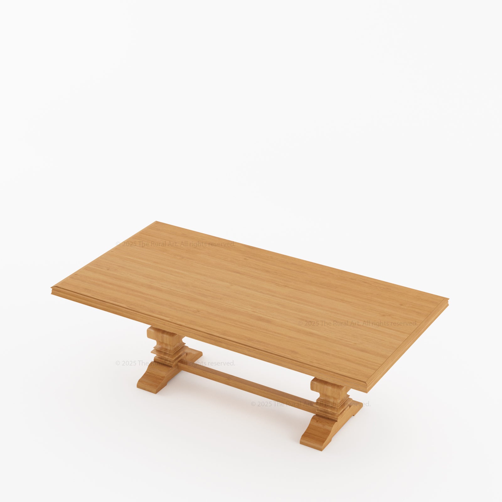 Goldfield Trestle Pedestal Solid Wood Dining Table