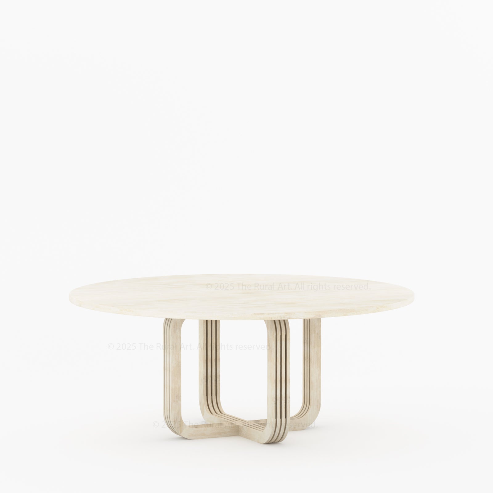 Marysville Pedestal Dining Table with Sculptural Curved-Leg Base