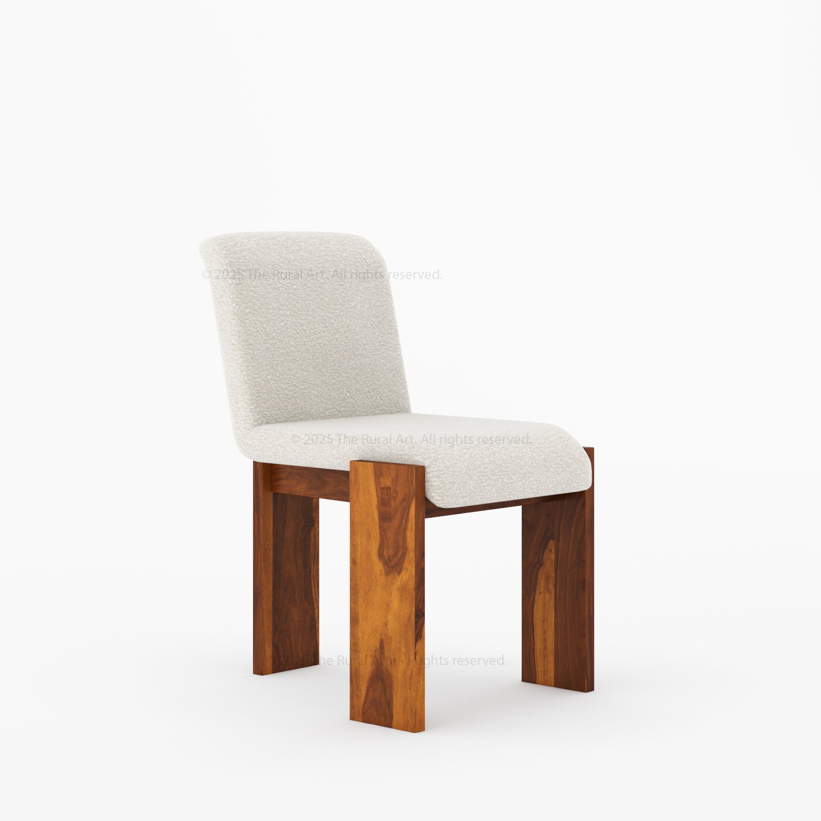 Marion Curved Boucle Upholstered Dining Chair