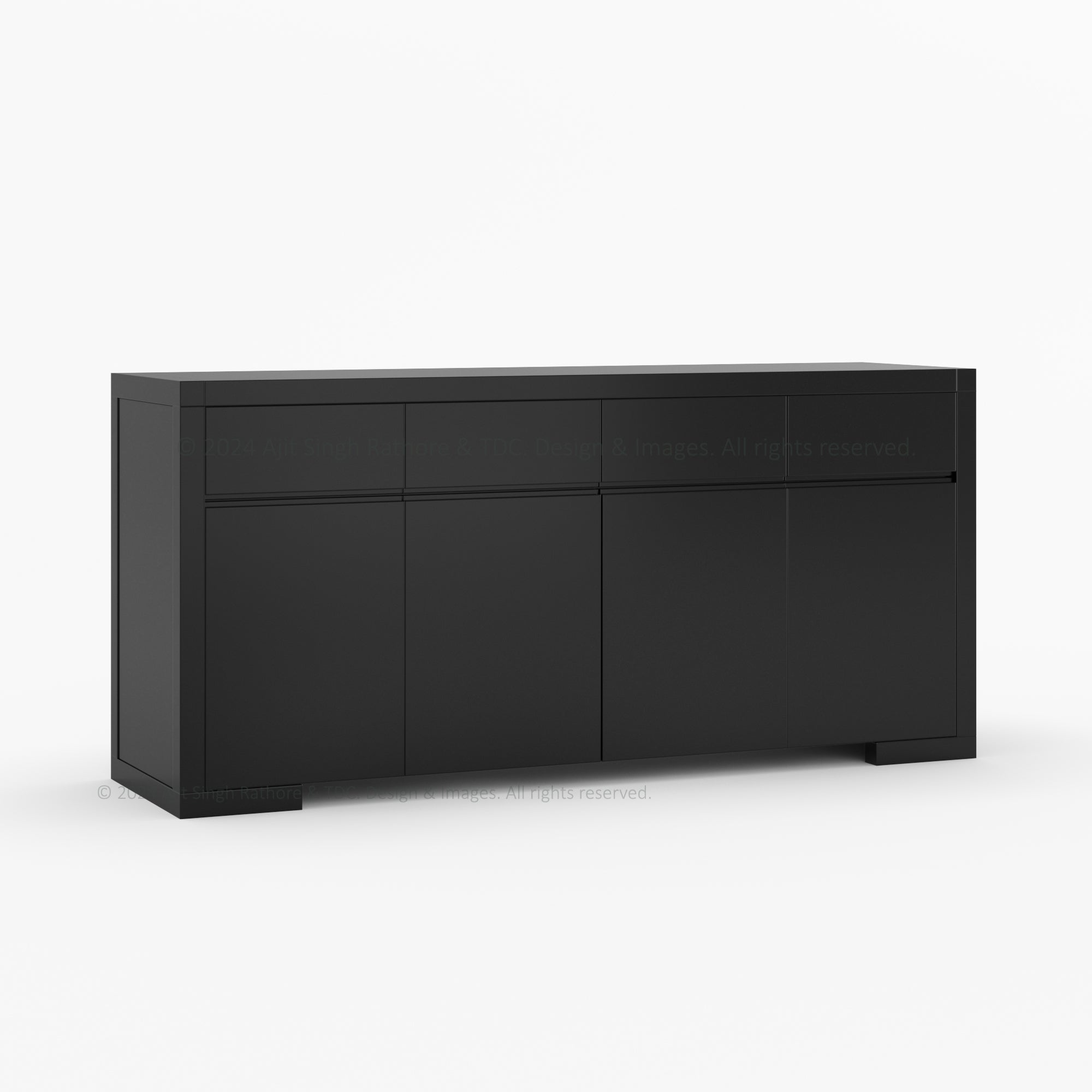 Arcadia Solid Wood Buffets Sideboard With Four Drawers