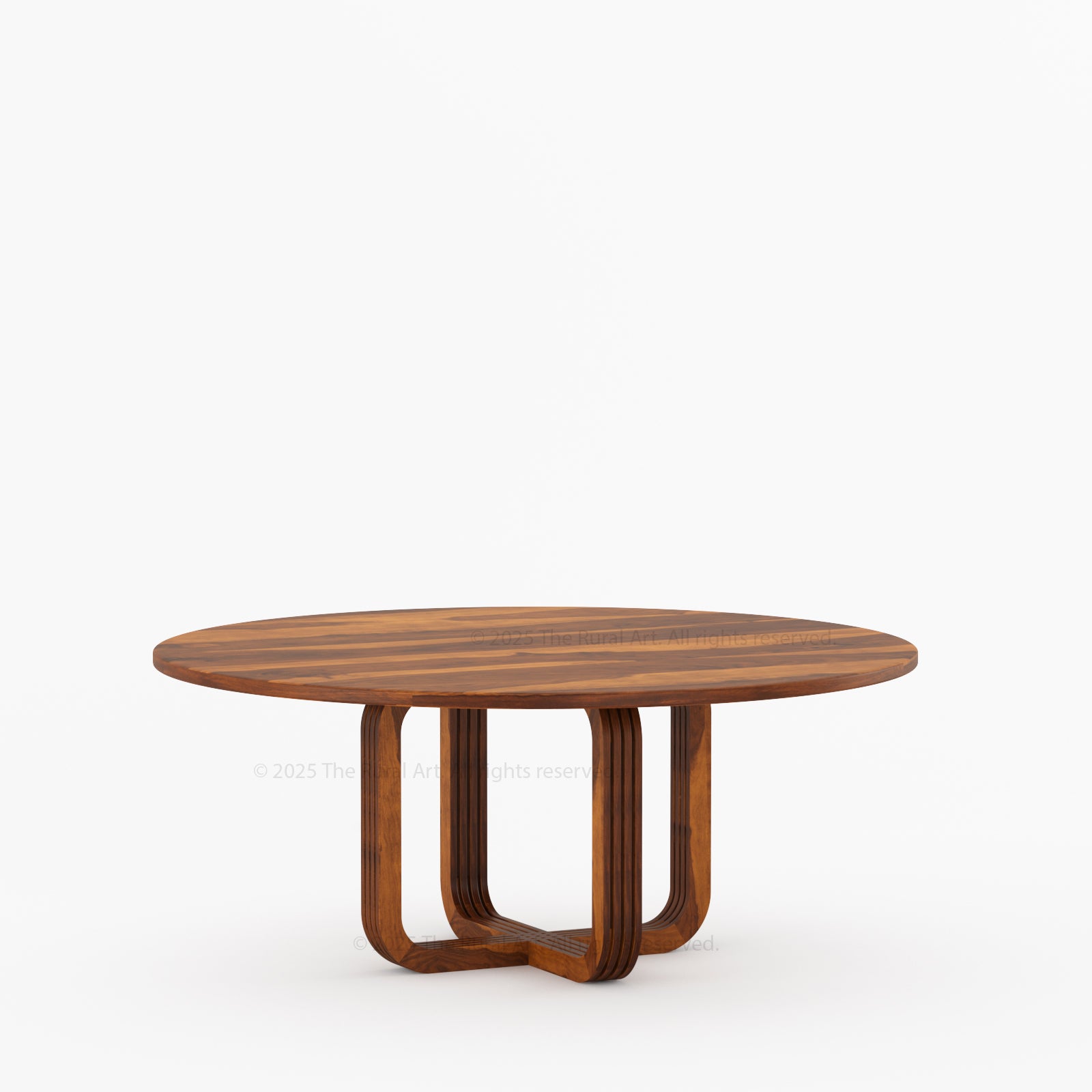 Marysville Pedestal Dining Table with Sculptural Curved-Leg Base
