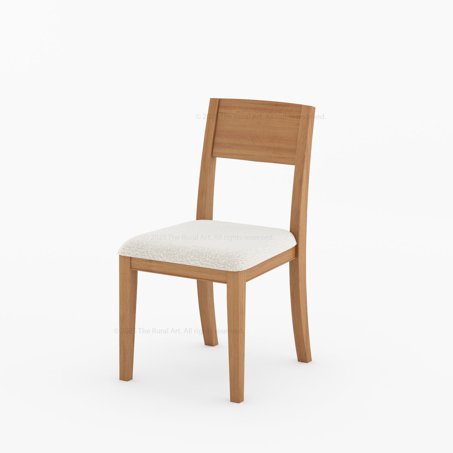 Roseville Dining Chair Solid Wood Frame with Upholstered Bouclé Seat