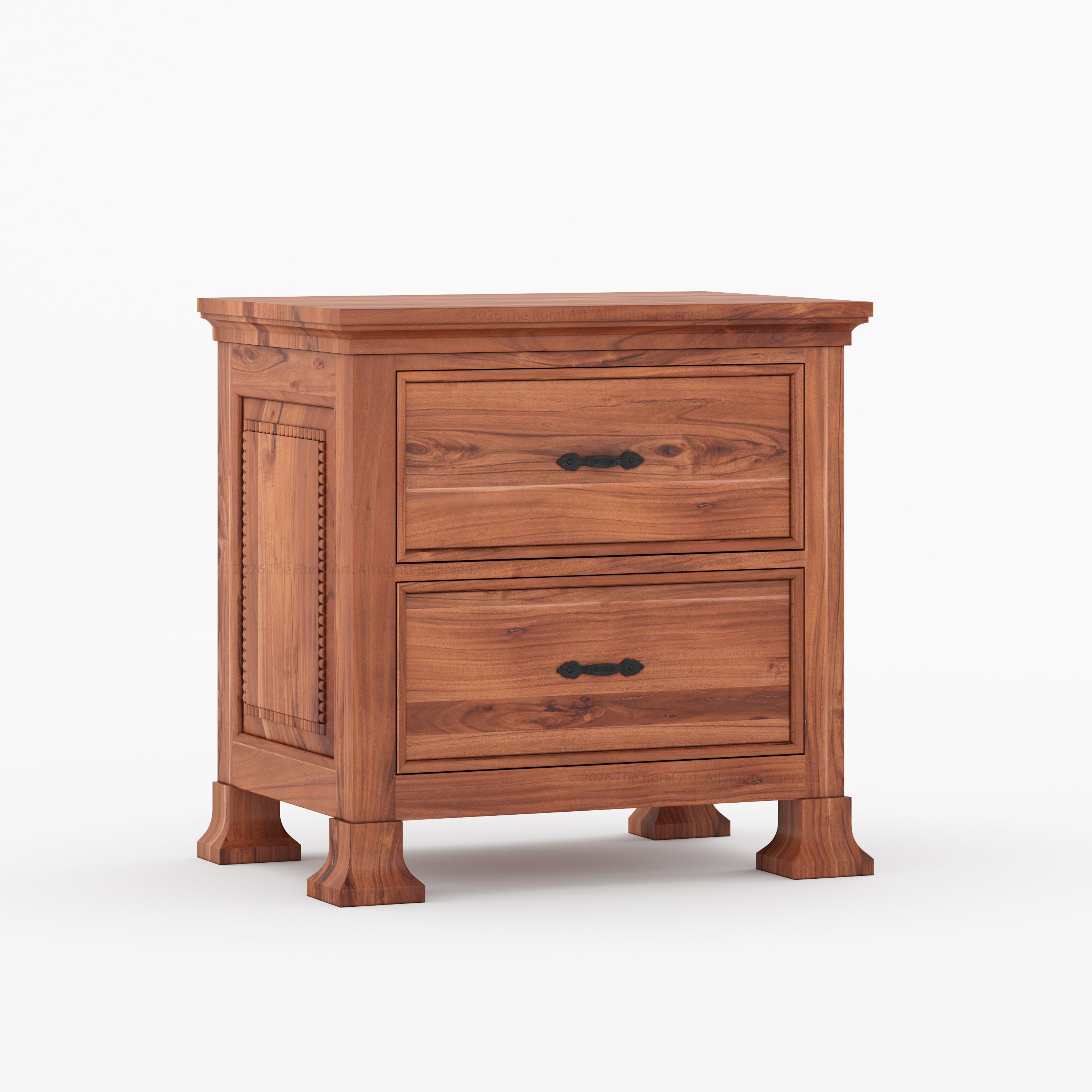 Prescott Grand Heritage Solid Wood Nightstand with Panel Detailing