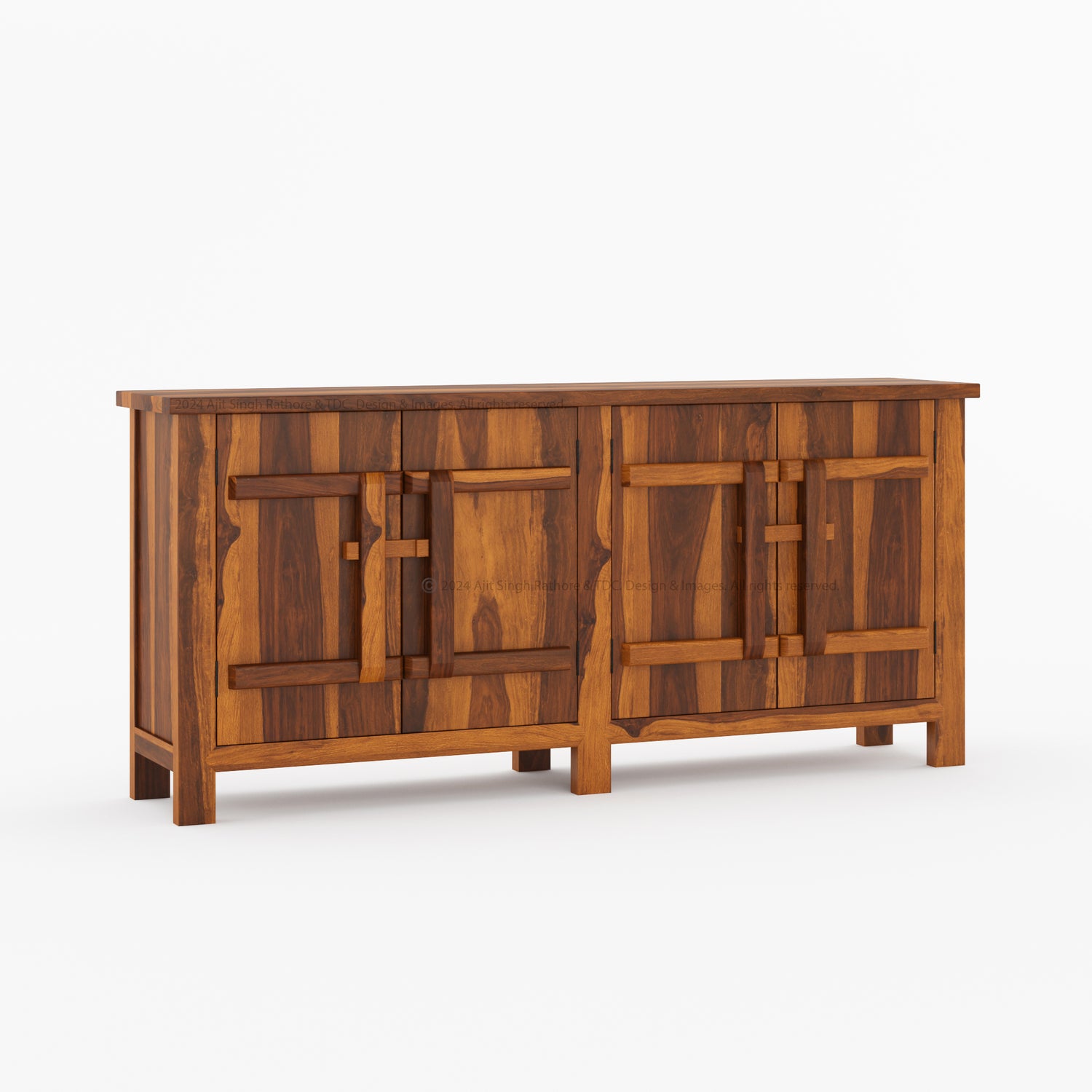 El Cerrito Solid Wood Buffet Sideboard Storage Cabinet