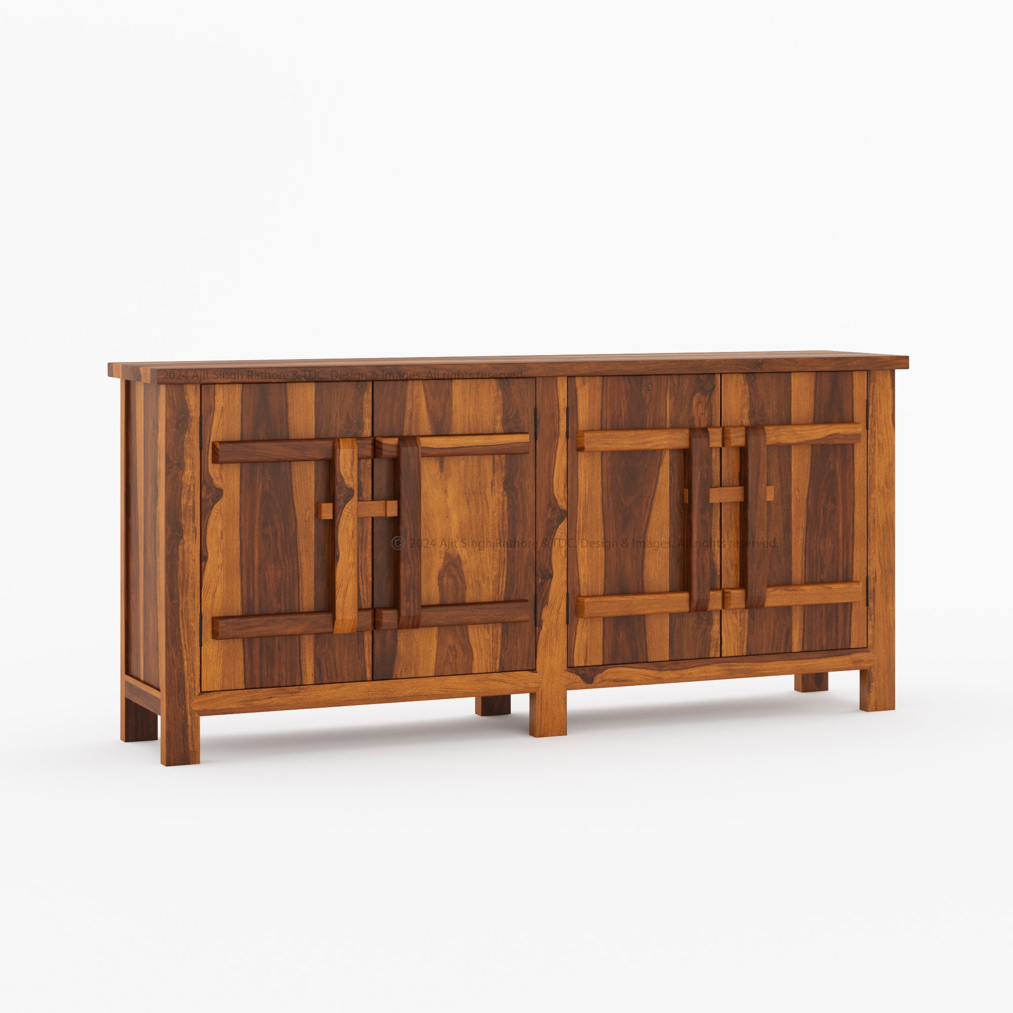 El Cerrito Solid Wood Buffet Sideboard Storage Cabinet