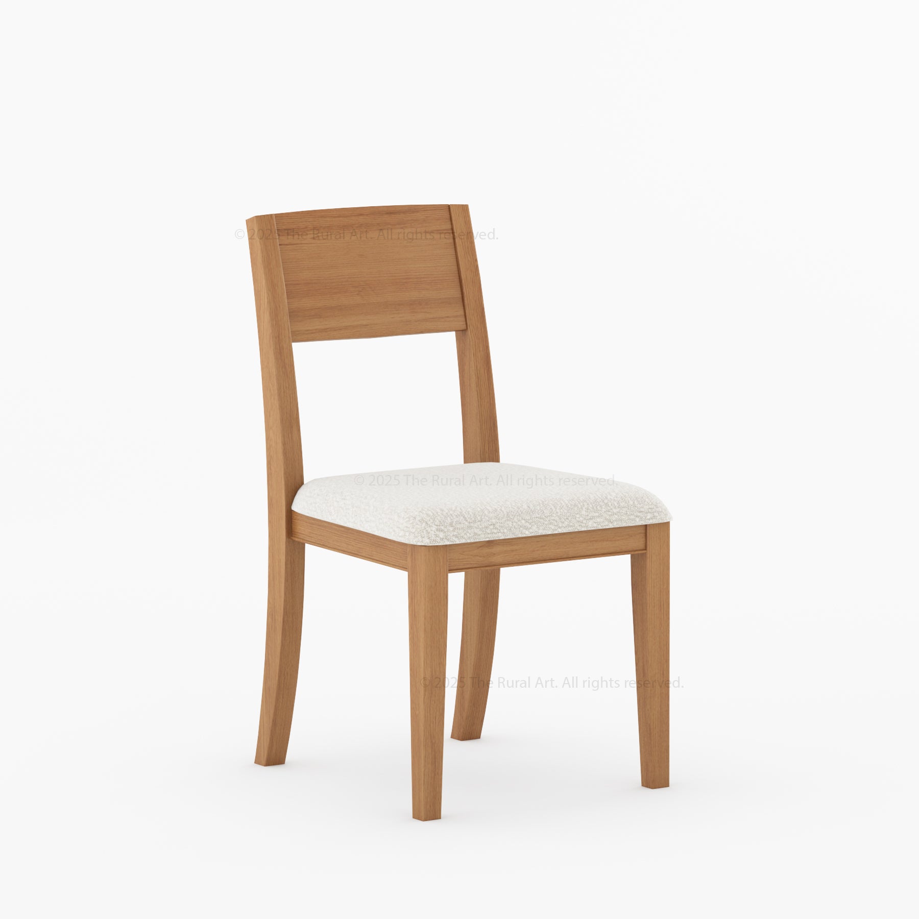 Roseville Dining Chair Solid Wood Frame with Upholstered Bouclé Seat