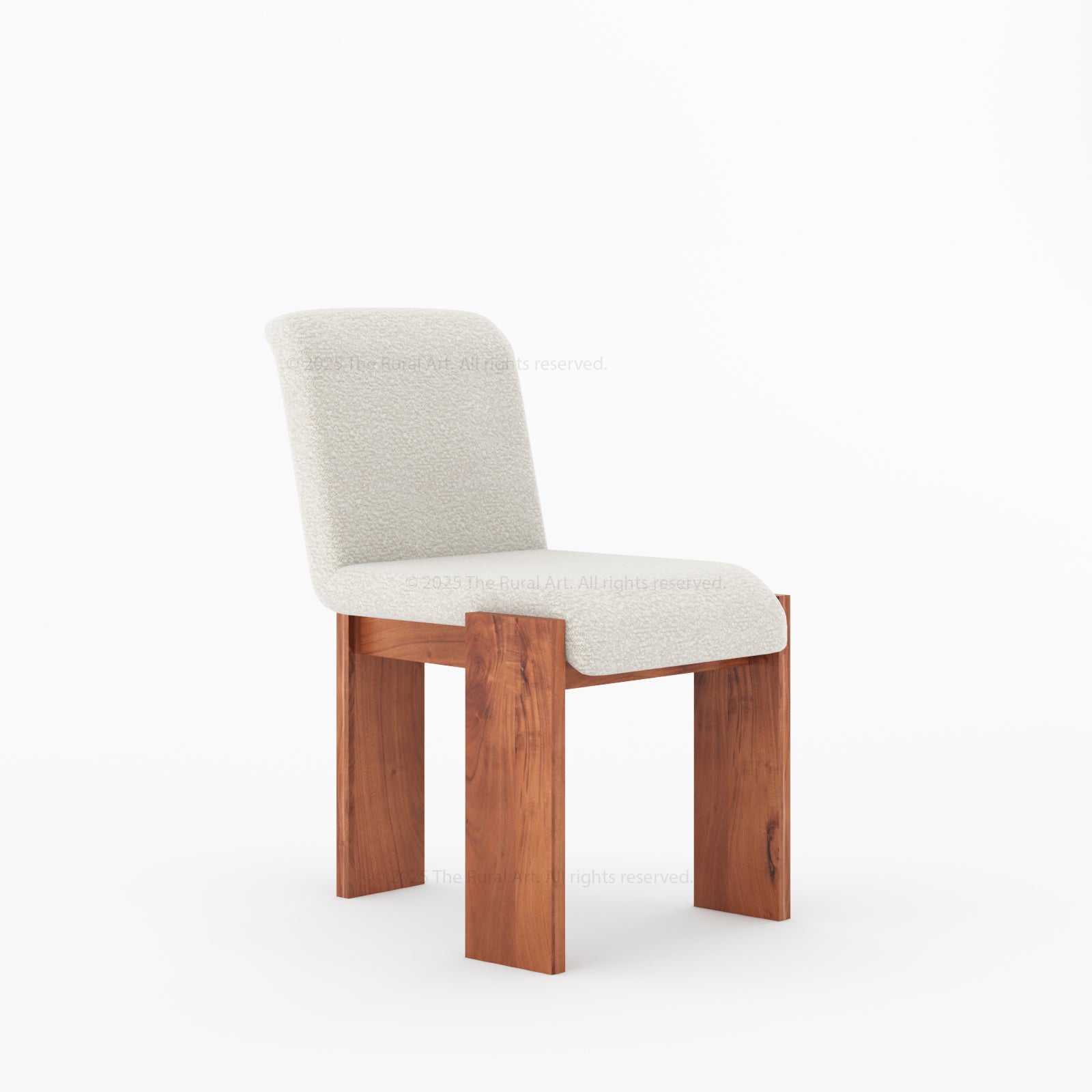 Marion Curved Boucle Upholstered Dining Chair