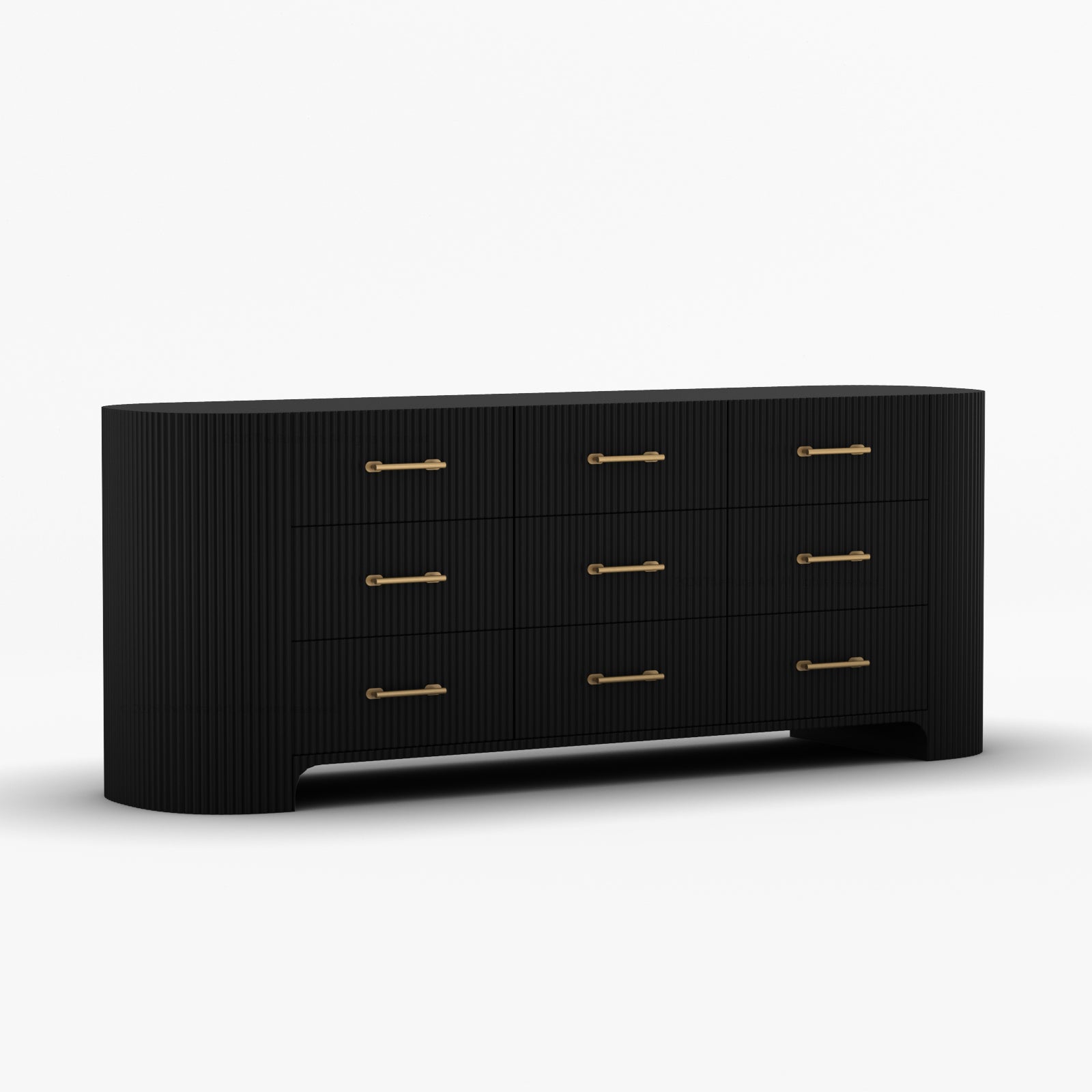 Bartow Fluted Solid Wood Dresser – 5, 6, 7 & 9 Drawer Storage Chest