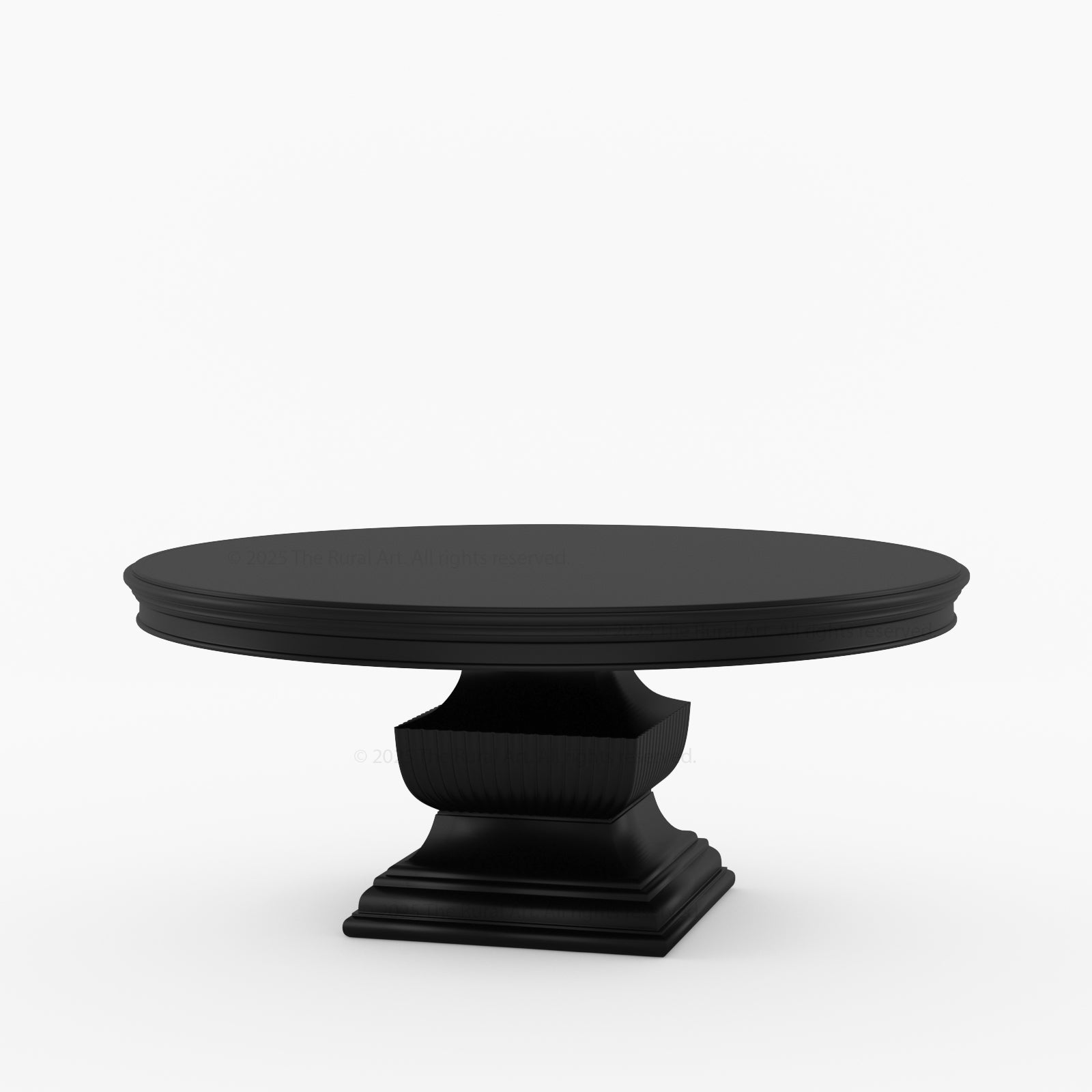 Scottsdale Round Pedestal Solid Wood Dining Table with Sculptural Pedestal