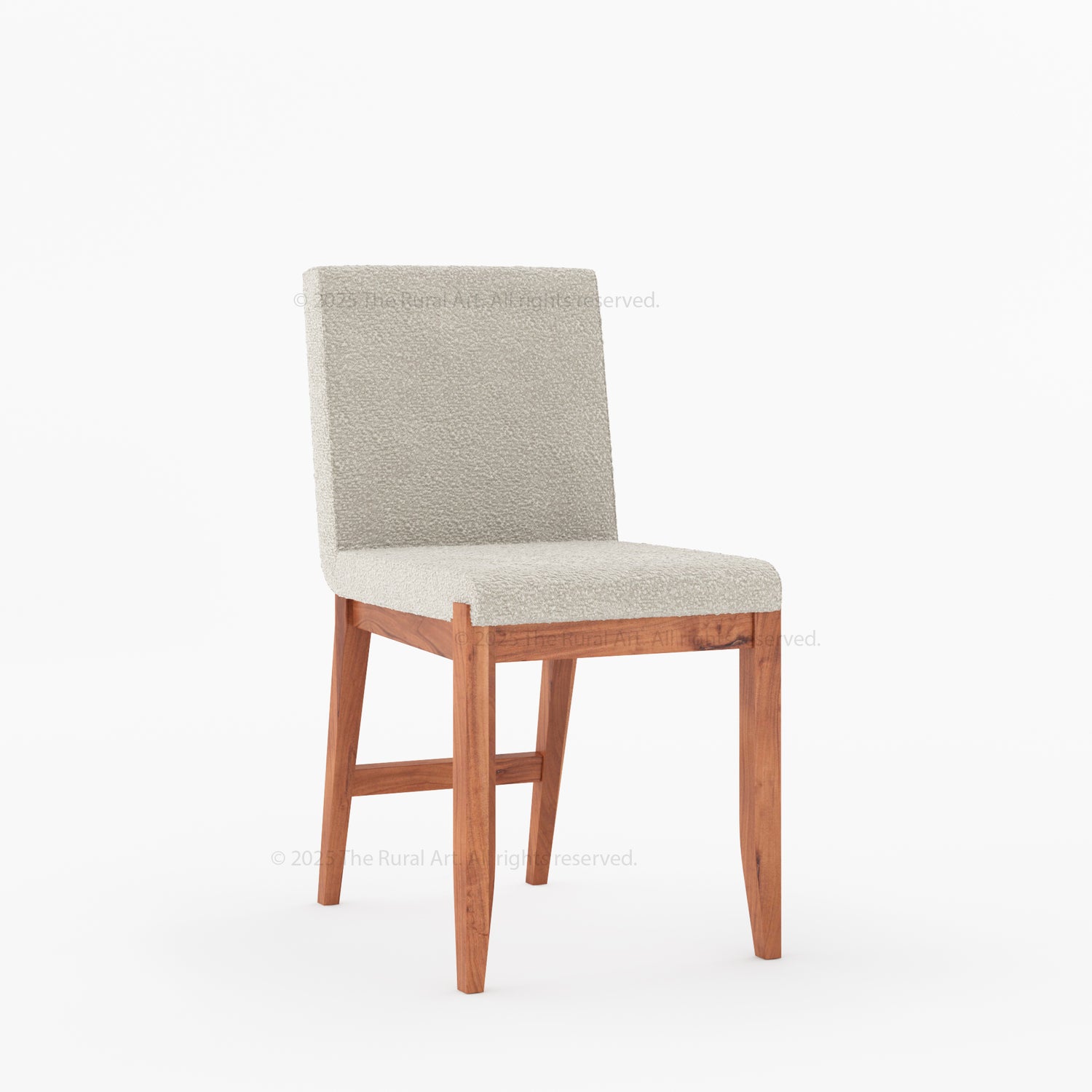 Ashland Upholstered Solid Wood Dining Chair in Bouclé Fabric