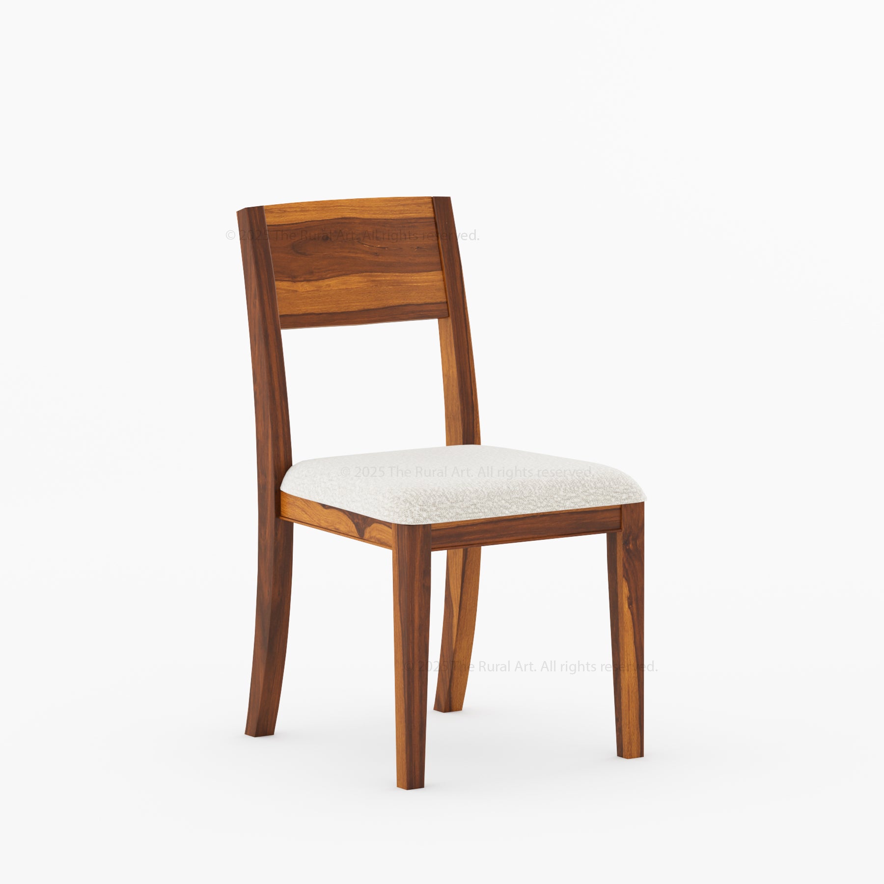 Roseville Dining Chair Solid Wood Frame with Upholstered Bouclé Seat
