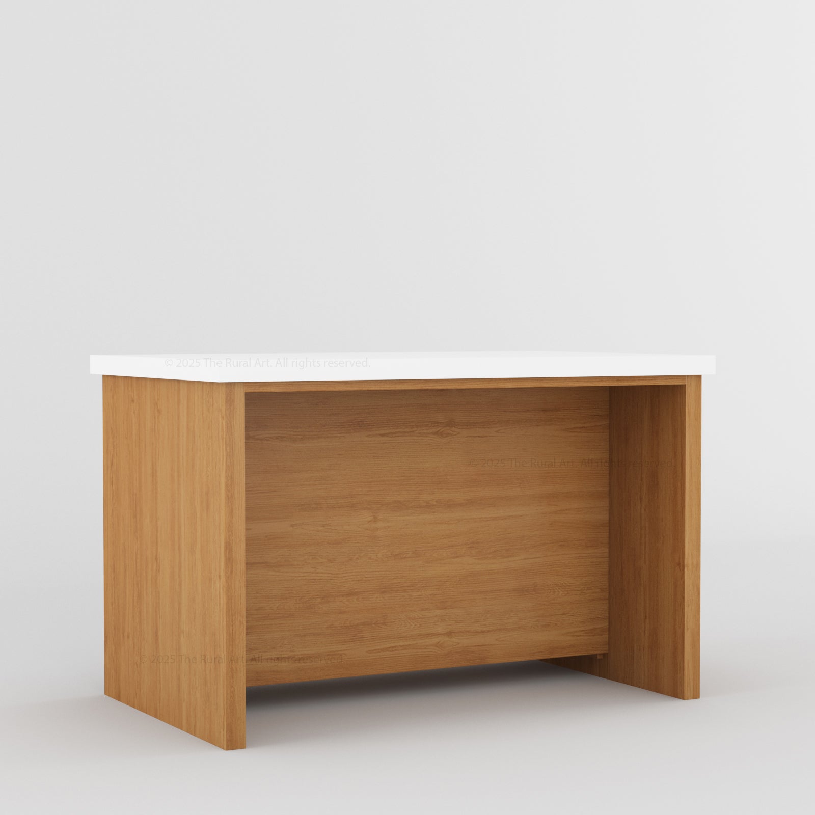 Dothan Solid Wood Kitchen Island with Quartz Top & Seating