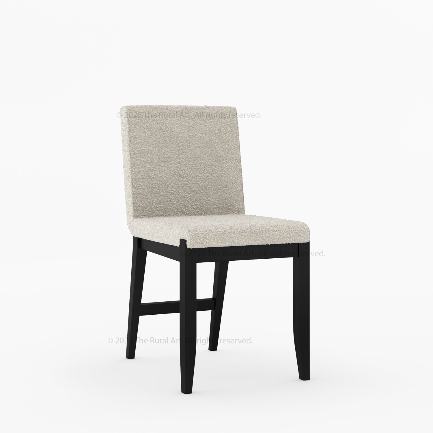 Ashland Upholstered Solid Wood Dining Chair in Bouclé Fabric